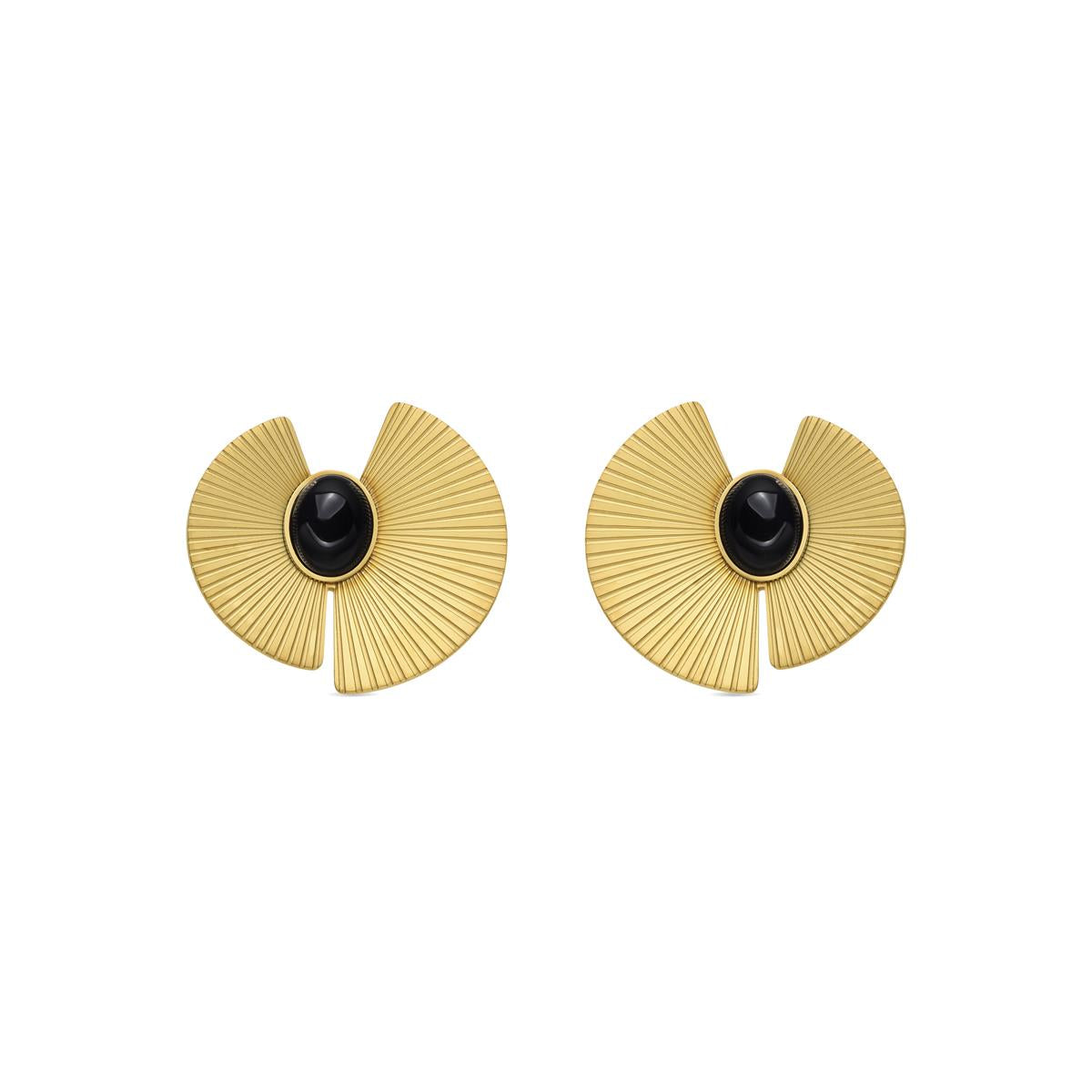 Orecchini con Onice finitura oro 18k - Lessa