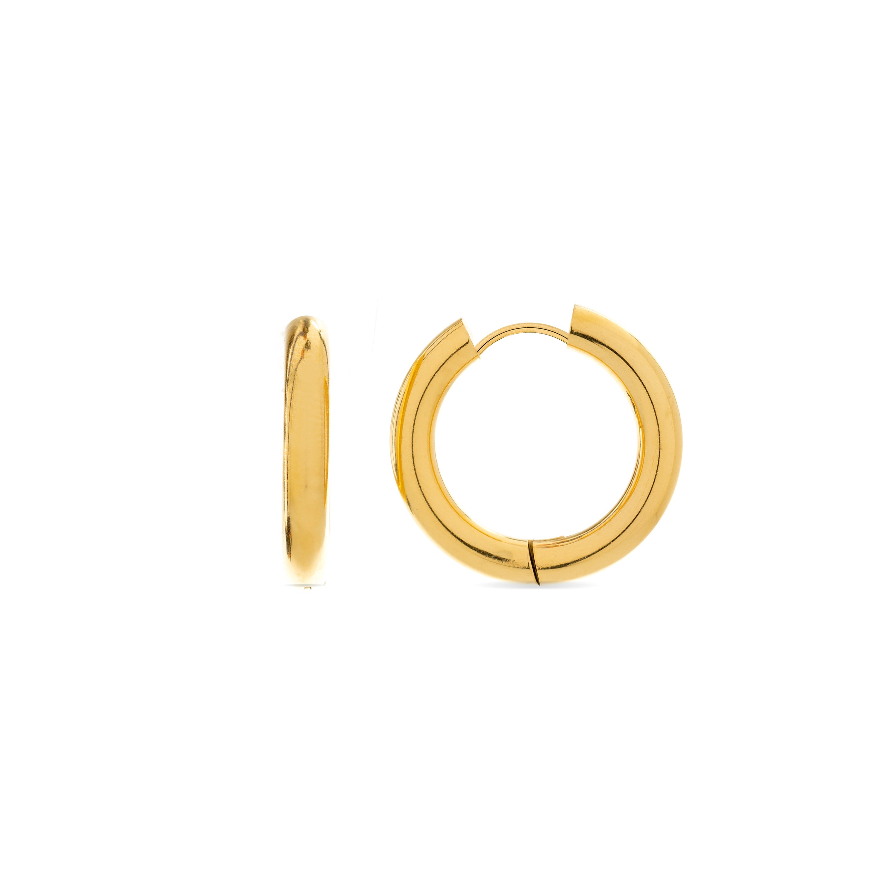 Pendientes acabados en oro amarillo 18K - Amyck