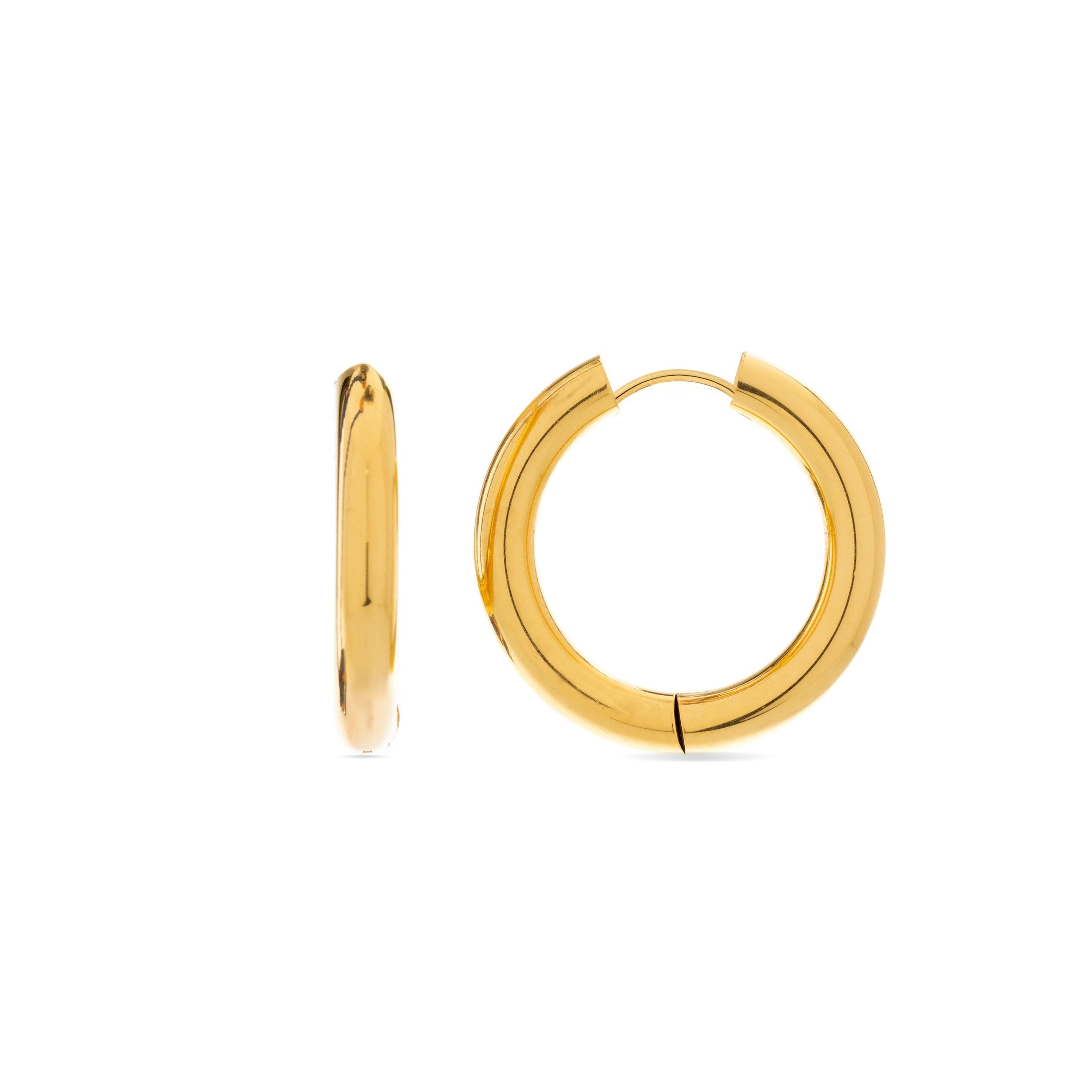 Pendientes acabados en oro amarillo 18K - Amyck