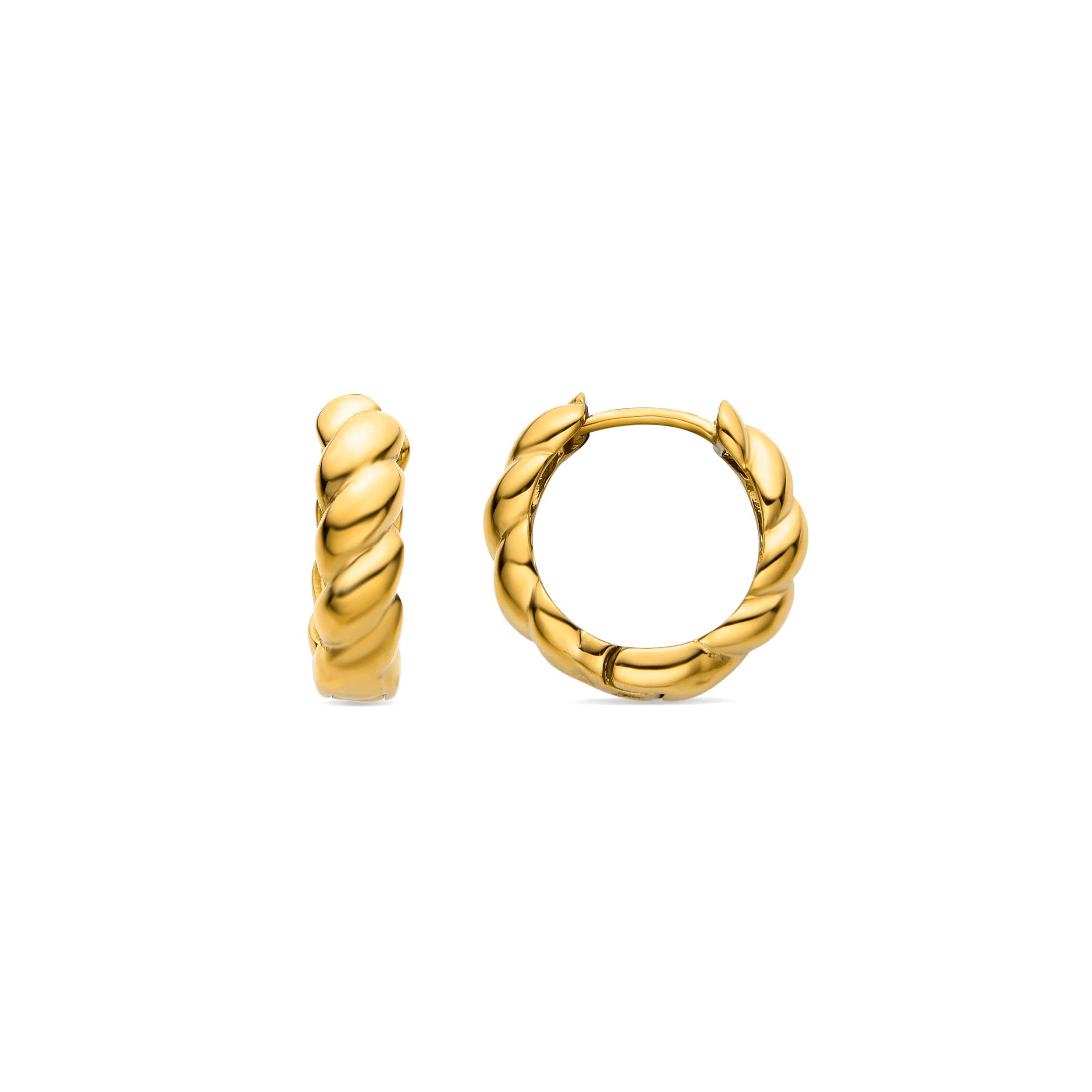 Pendientes acabados en oro amarillo 18K - Caiki