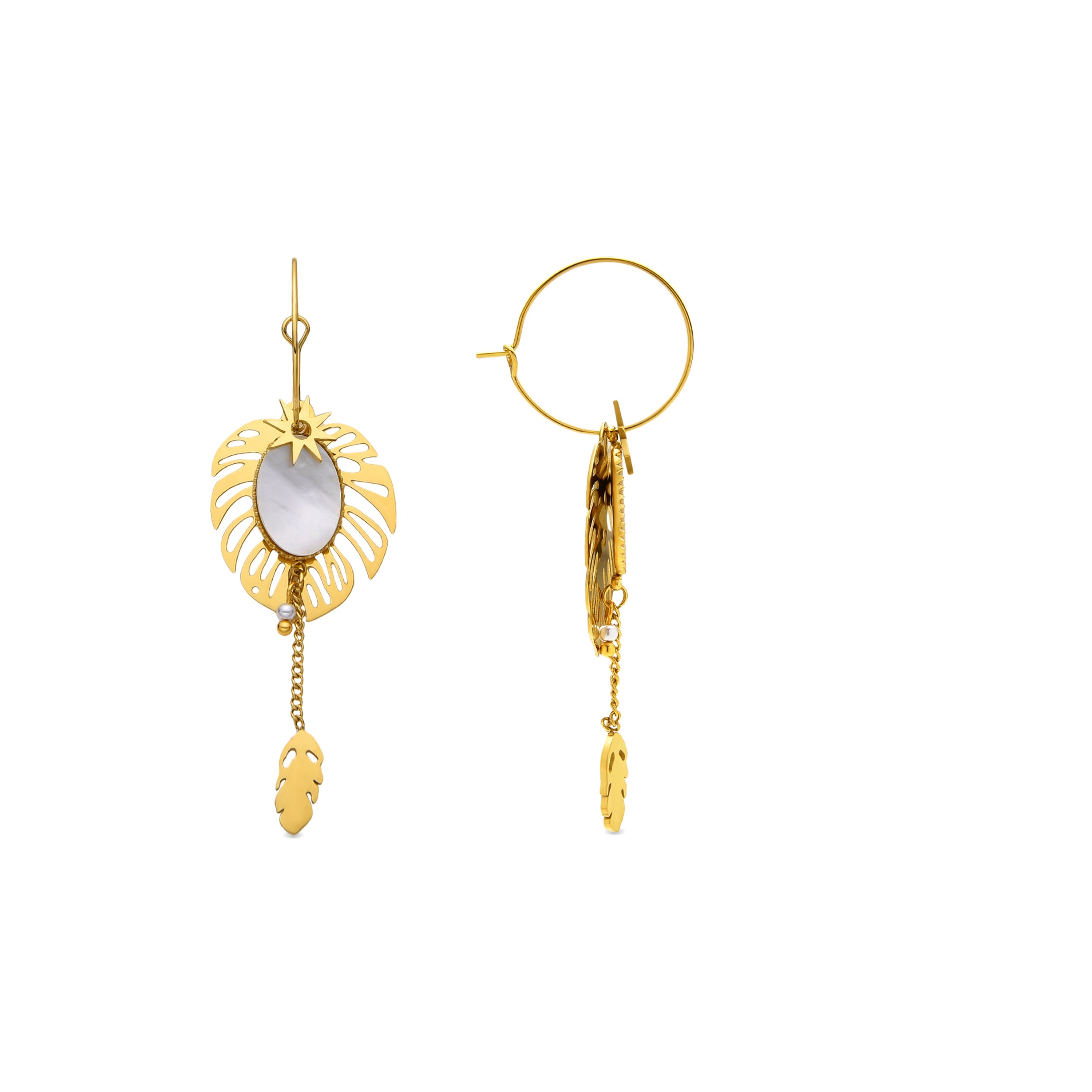 Pendientes acabado oro 18k - Daklau