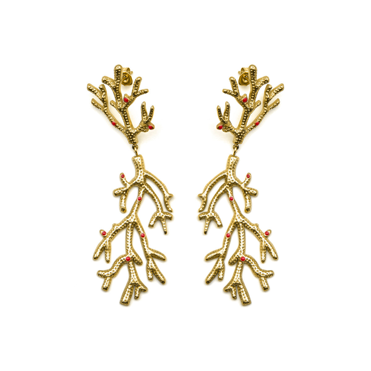 Pendientes acabado oro 18k - Ikuzol