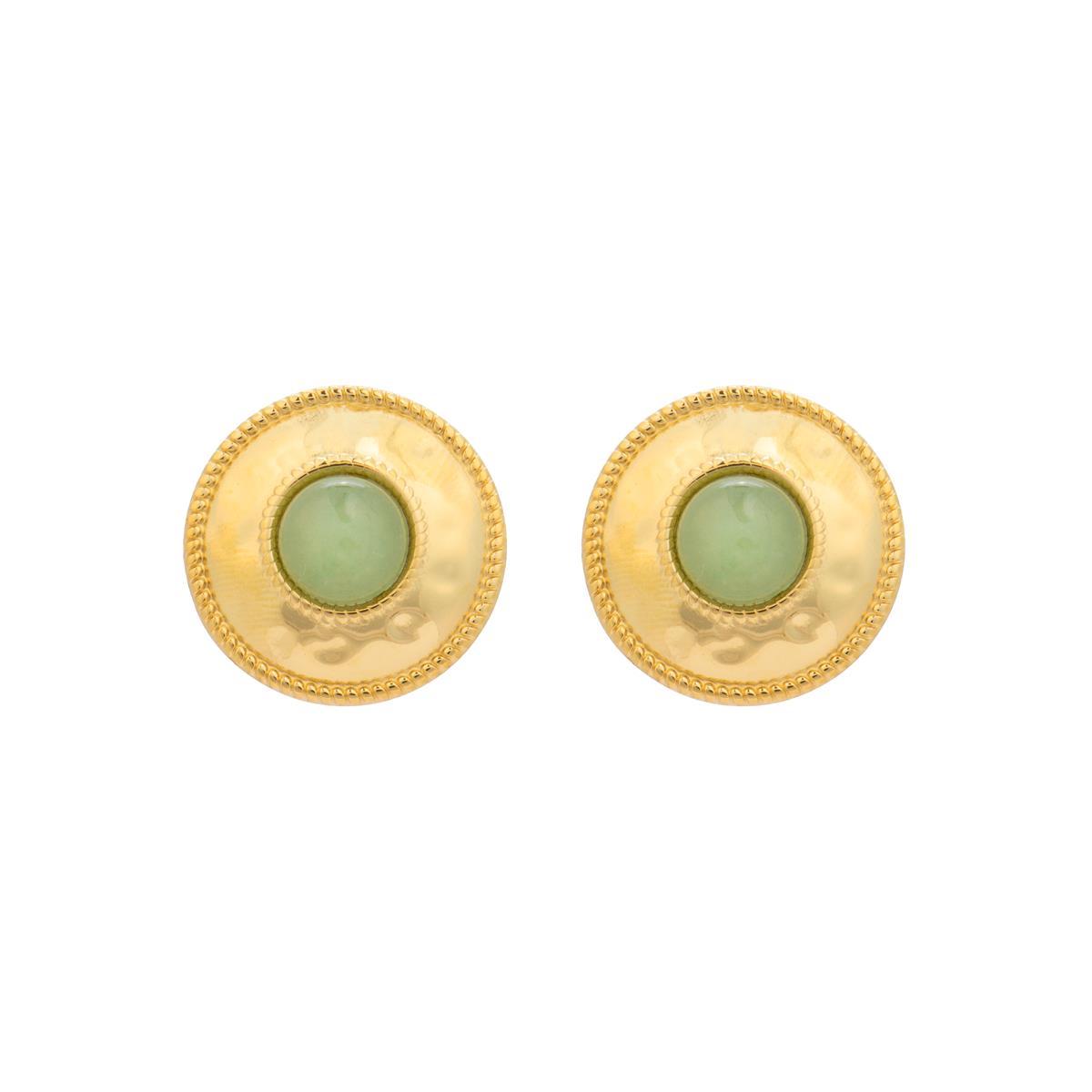 Orecchini finitura oro giallo 18k e Turchese - Tezo