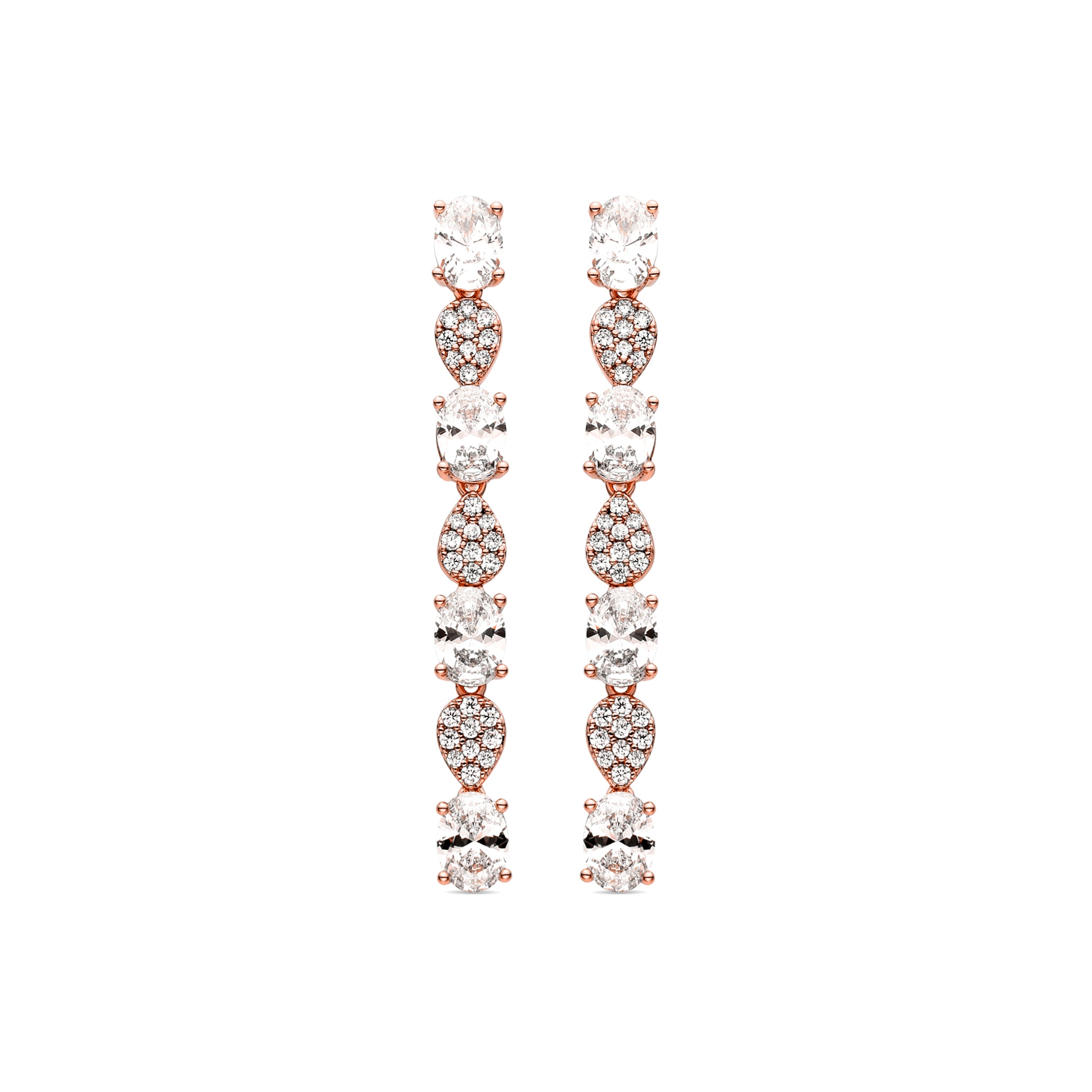 Pendientes de Circonita Brillante acabados en oro amarillo 18K- Bodal