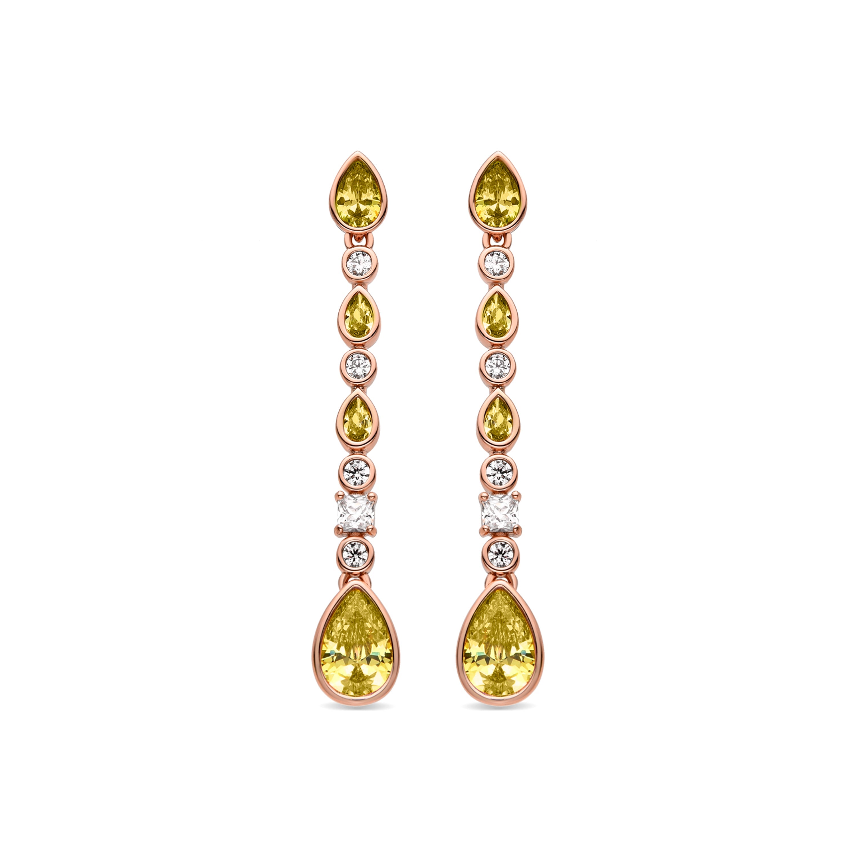 Pendientes de Padparadscha acabados en oro amarillo 18K- Zalmoa