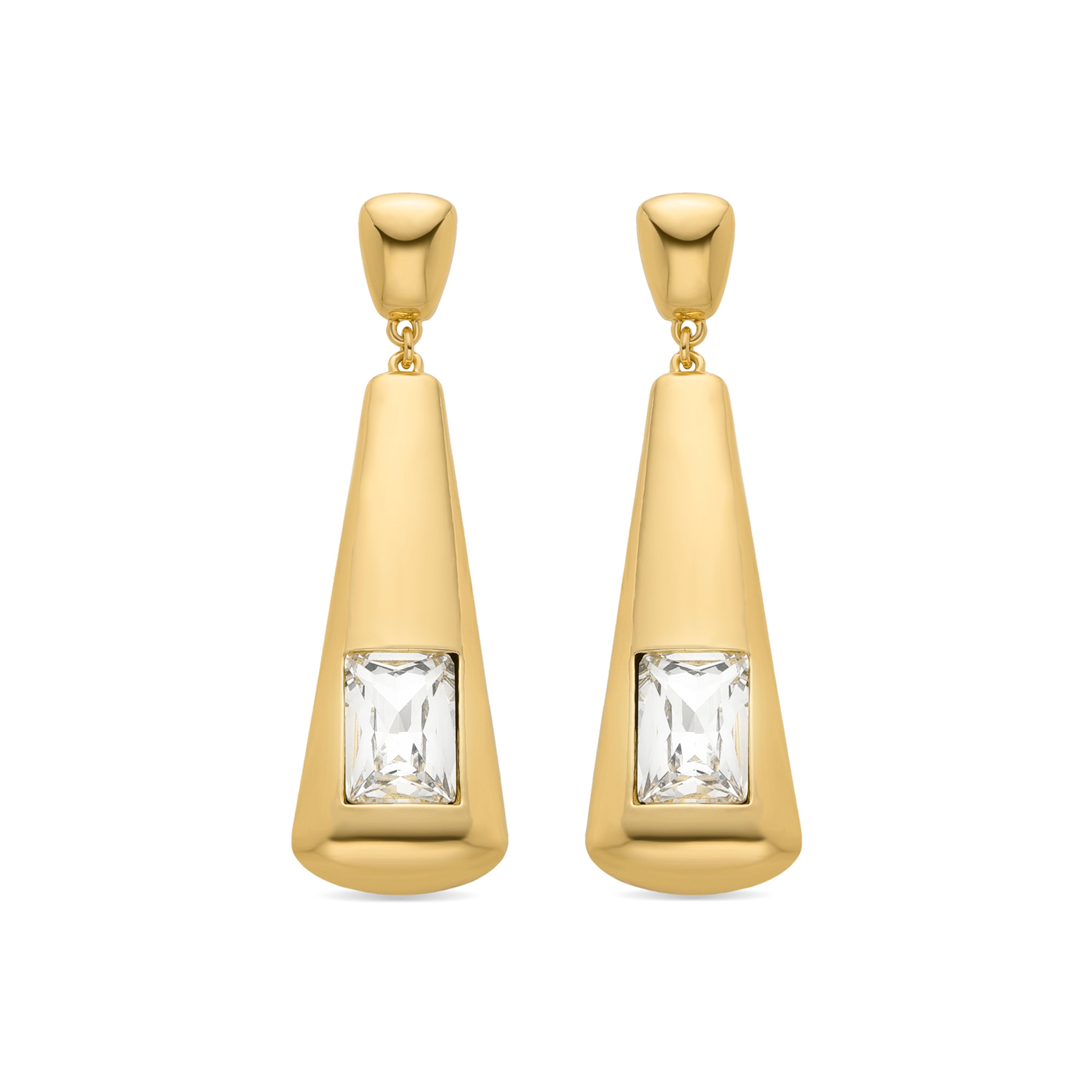 Pendientes acabado en oro amarillo 18K - Mayate