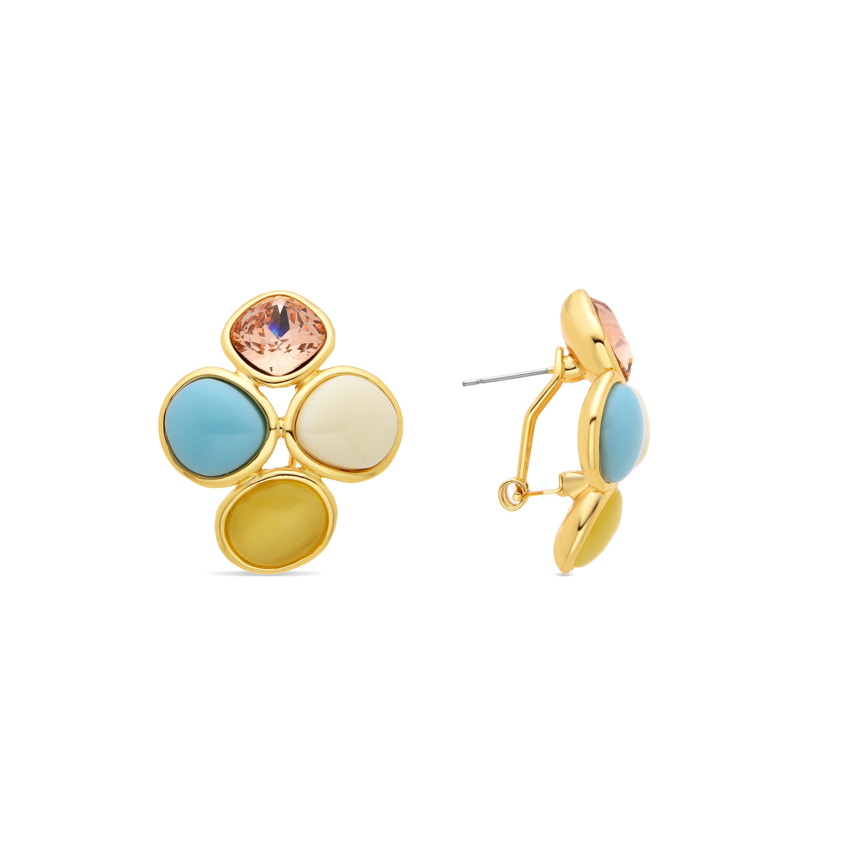 Pendientes acabado en oro amarillo 18K - Lezu