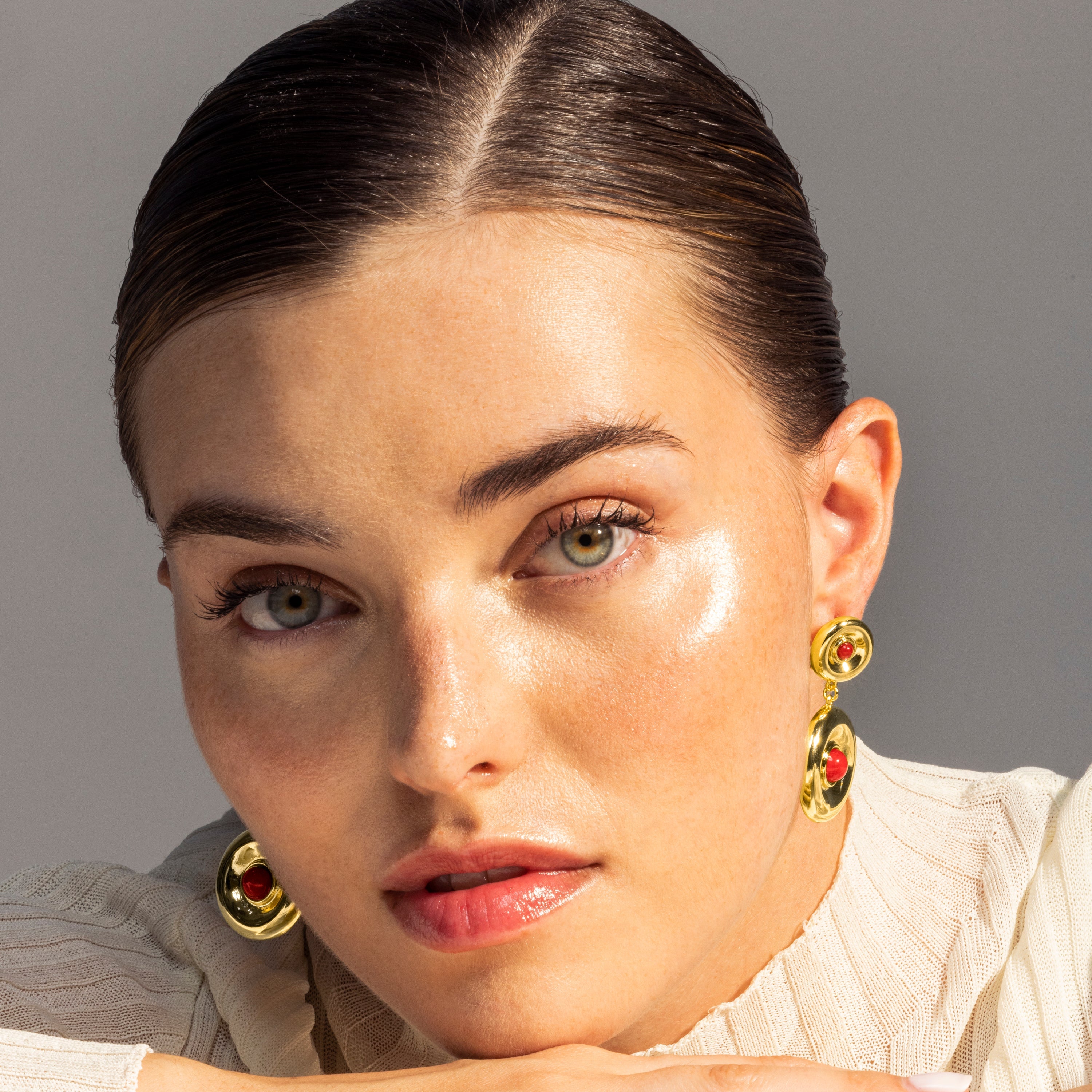 Pendientes acabado en oro amarillo 18K - Orche