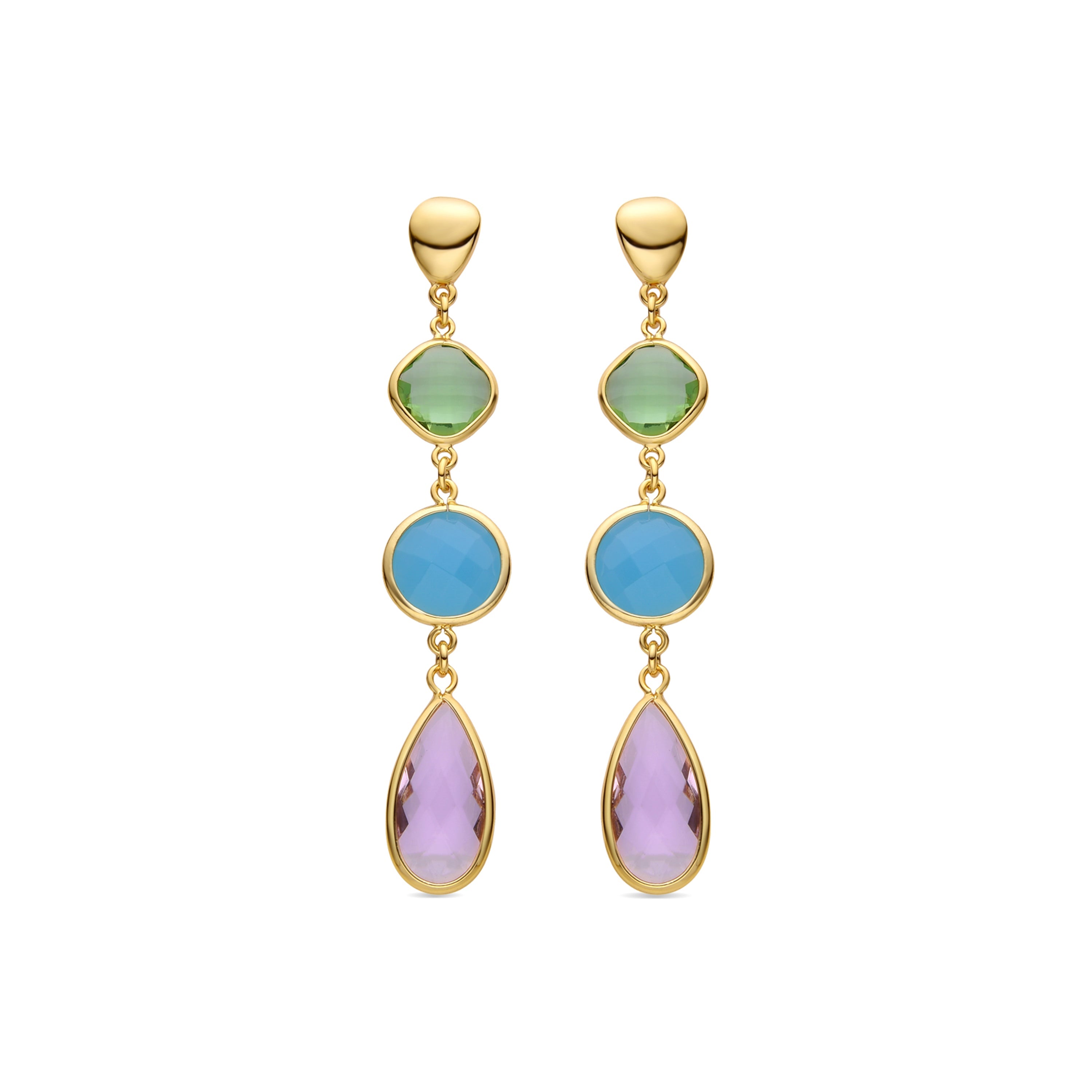 Pendientes acabado en oro amarillo 18K - Donnty
