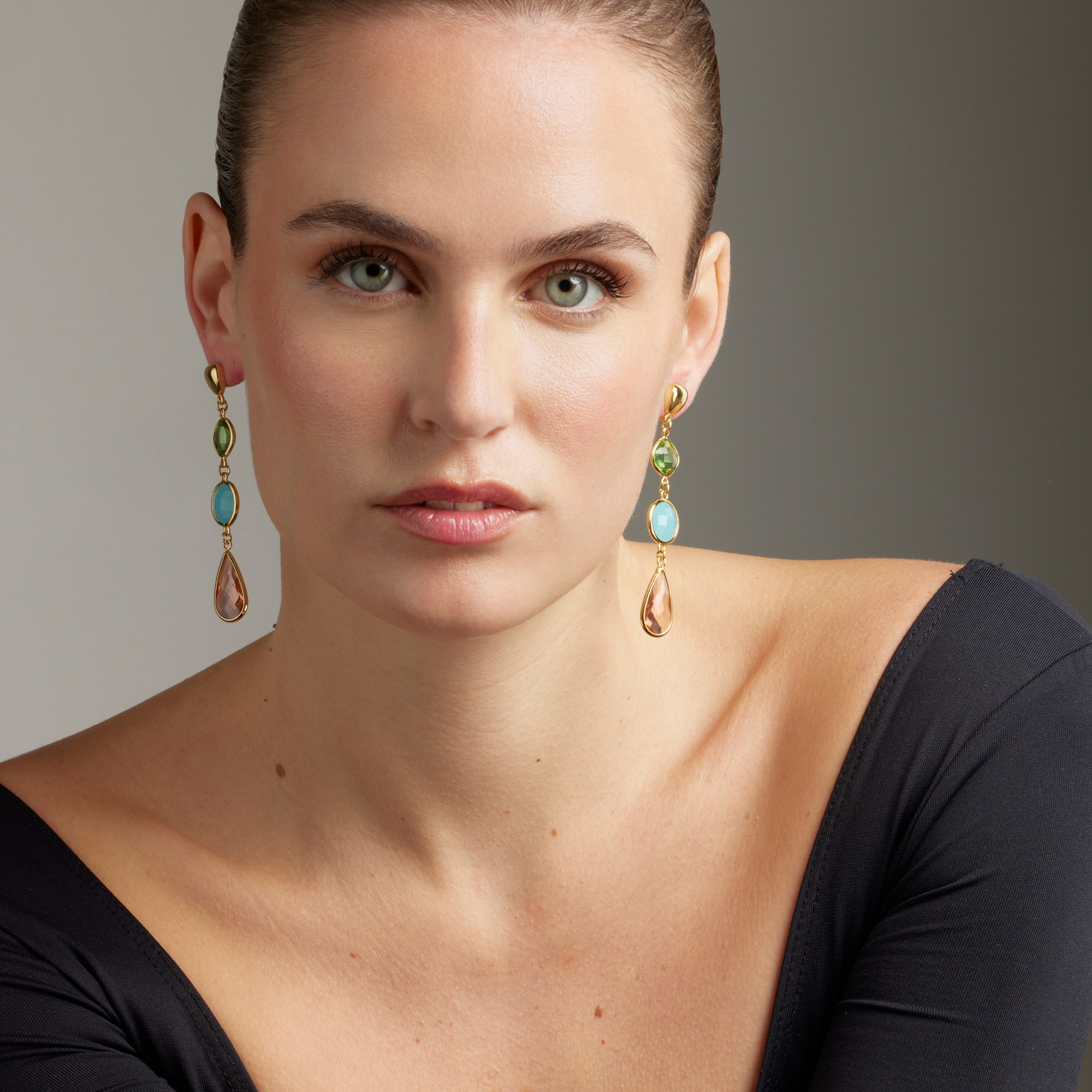 Pendientes acabado en oro amarillo 18K - Donnty