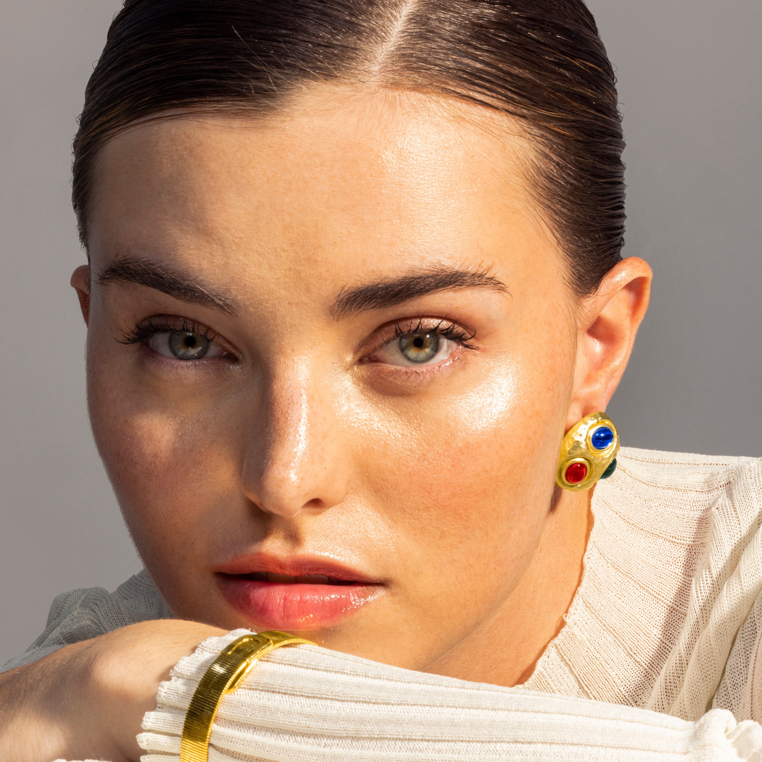 Pendientes acabado en oro amarillo 18K - Zupox