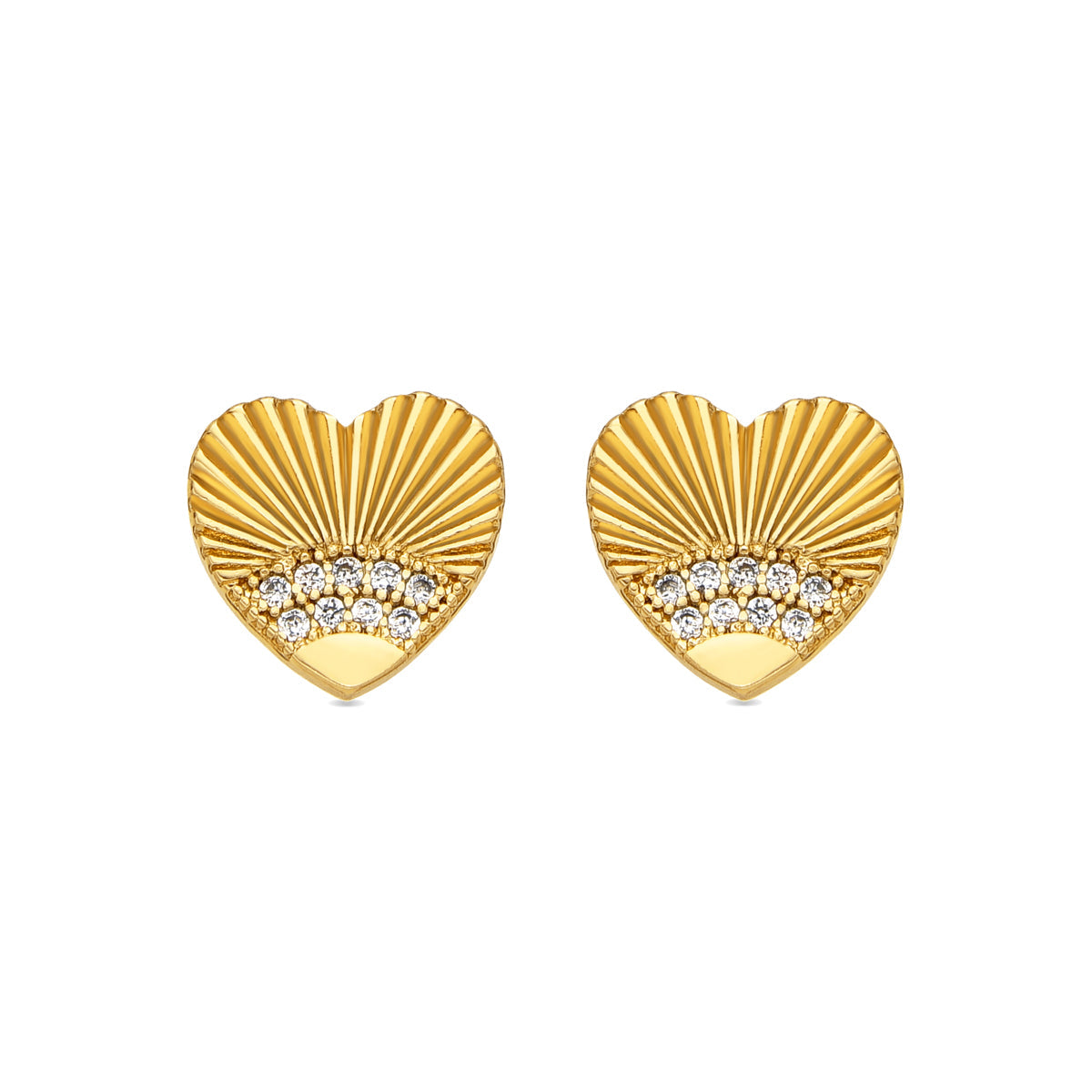 Boucles d'oreilles en zircon brillant finition or 18k - Kripo