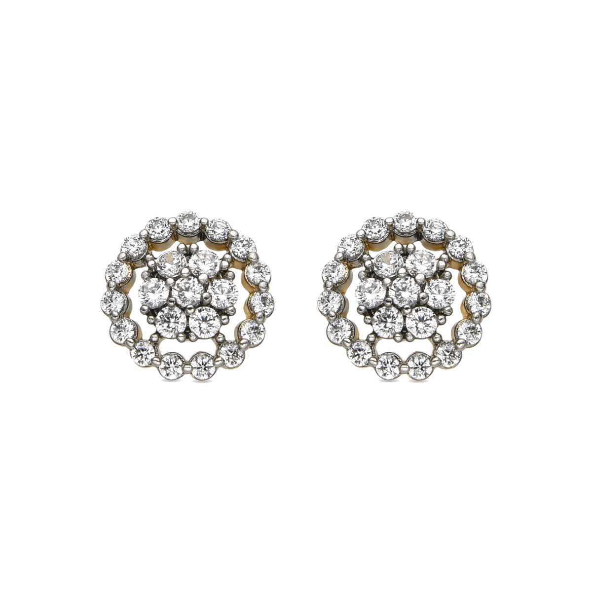 Boucles d'oreilles en zircon brillant finition or 18k - Irzul