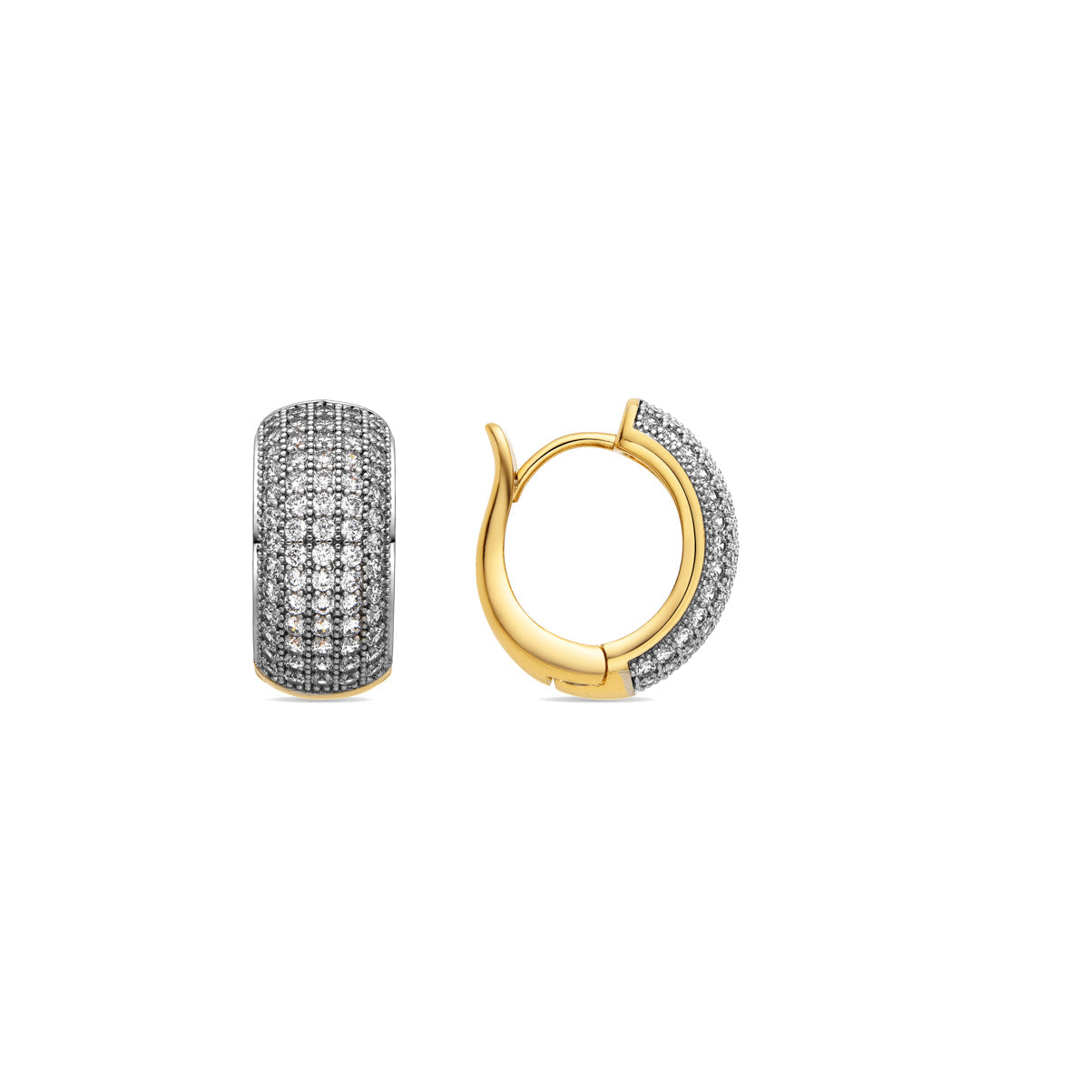 Pendientes con Circonita Brillante acabado oro 18k - Plik