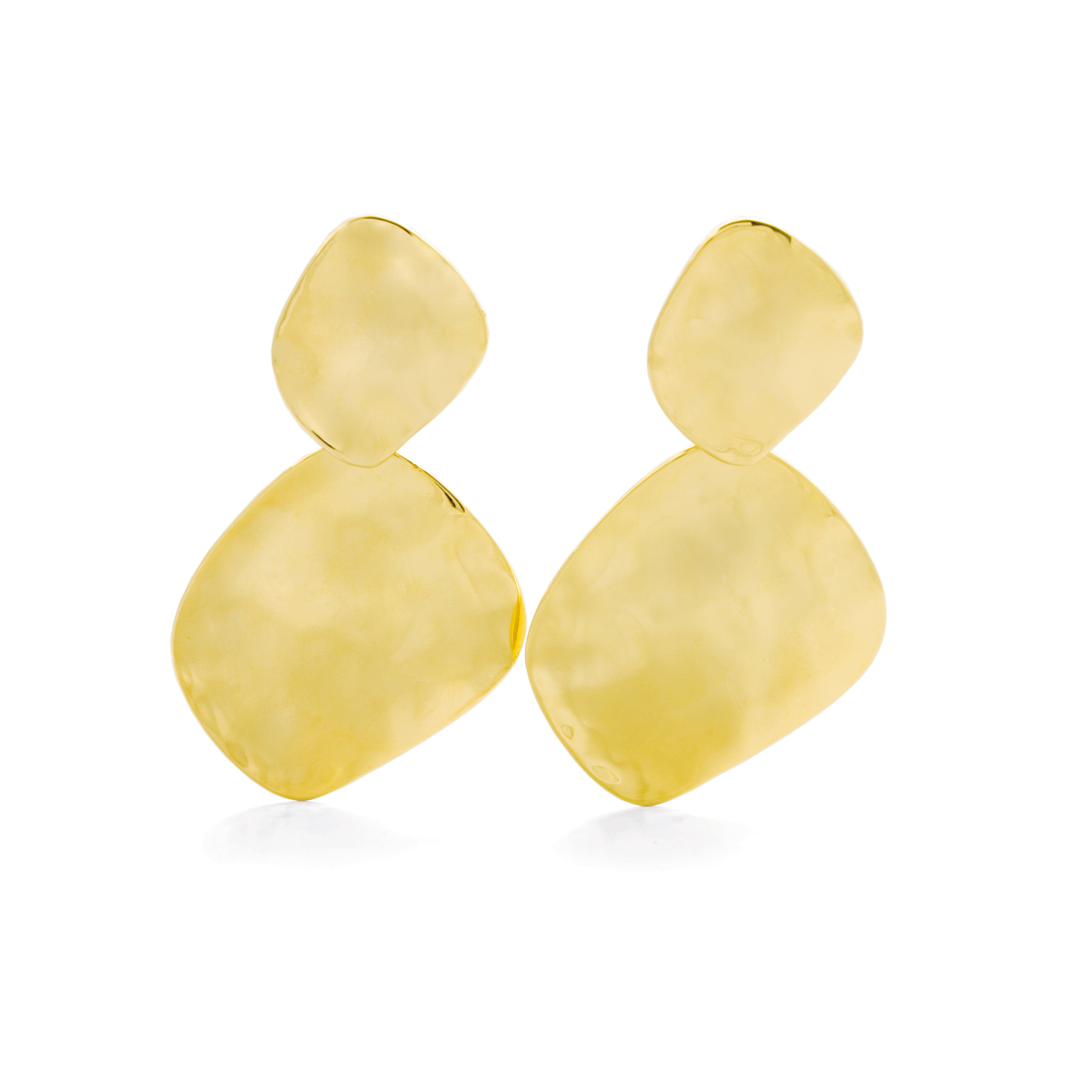Pendientes acabados en oro amarillo 18K - Hamada