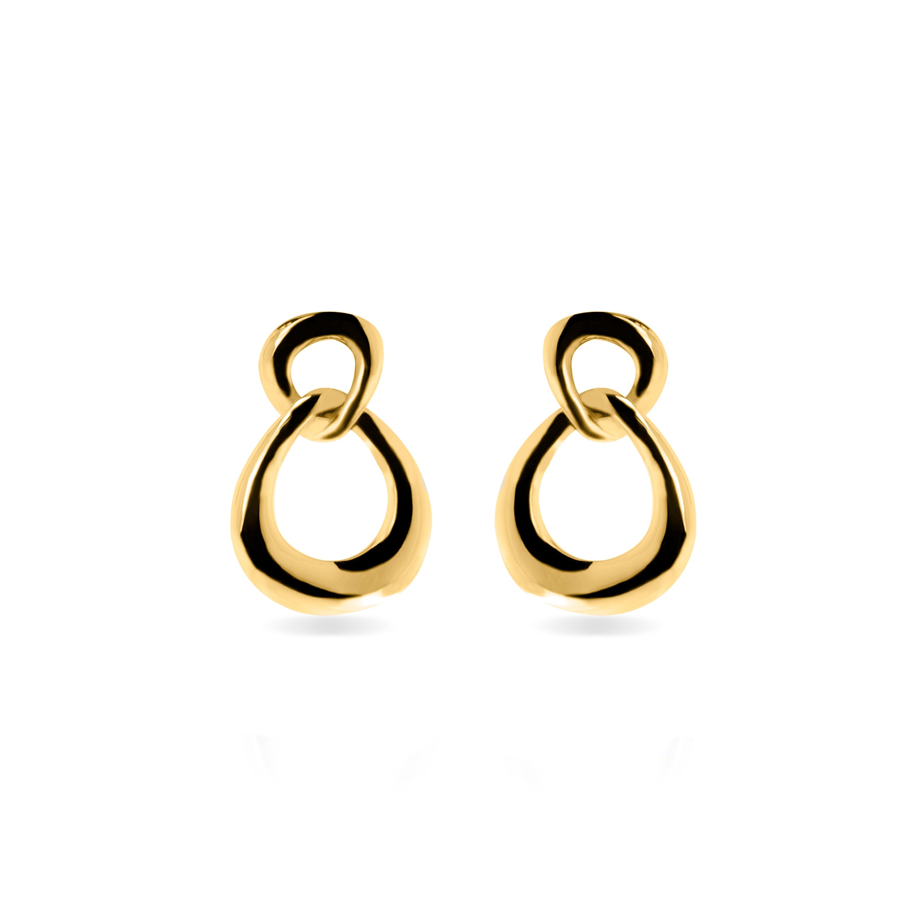 Pendientes acabados en oro amarillo 18K - Jomo