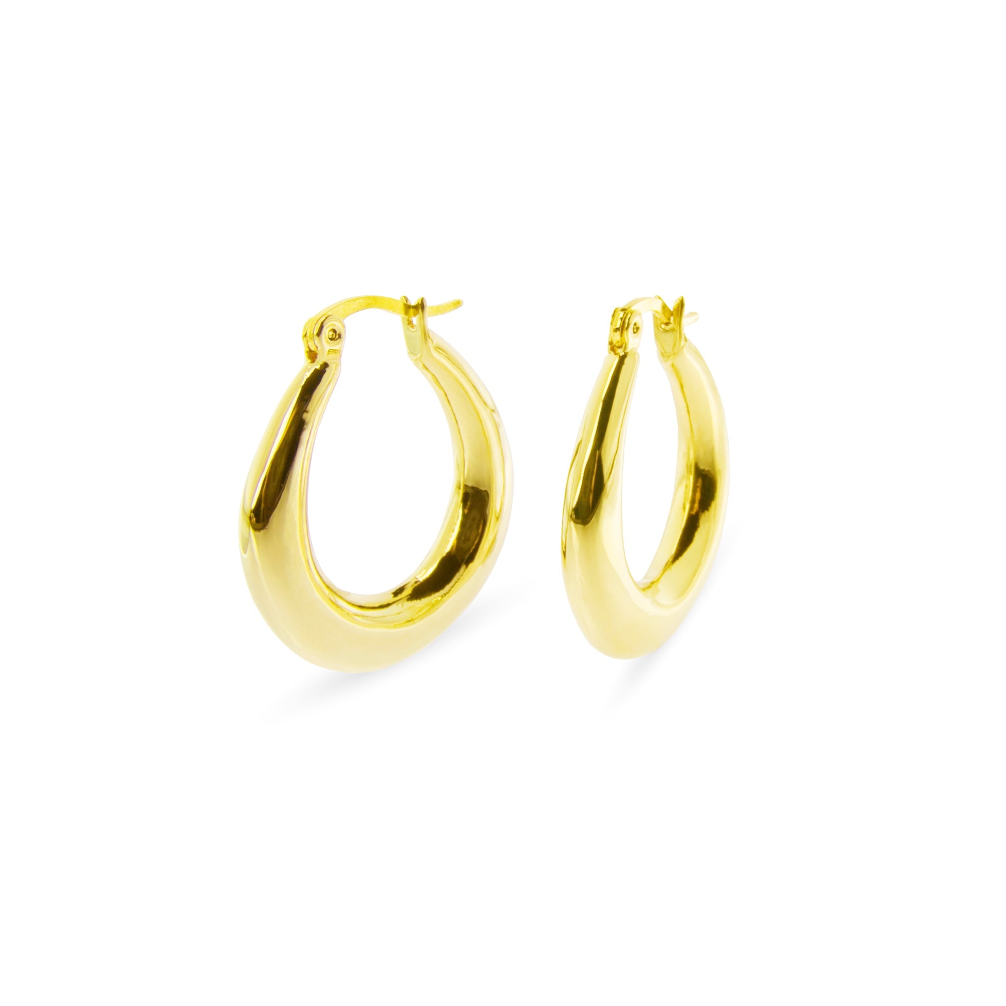 Pendientes acabados en oro amarillo 18K - Oumy