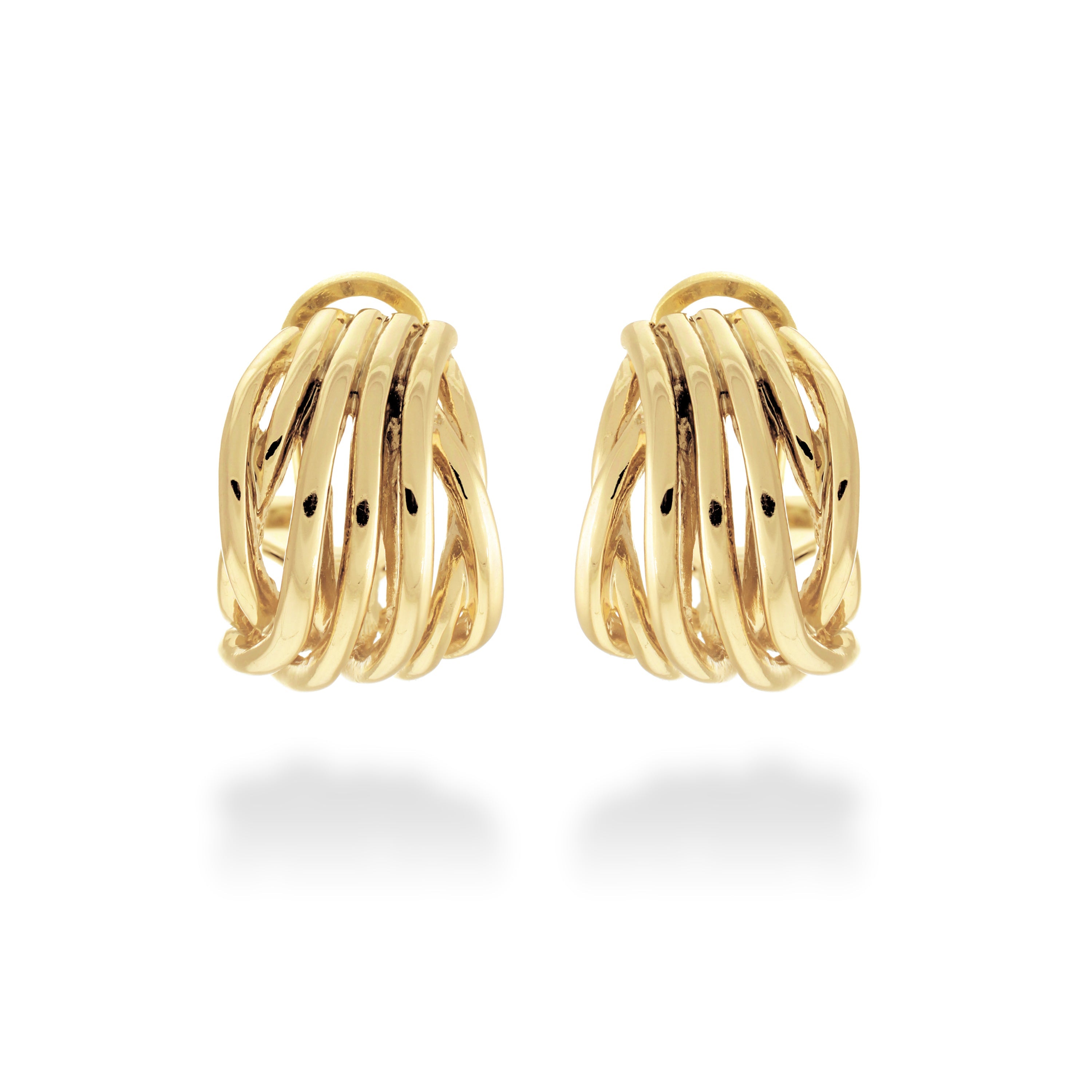 Pendientes acabados en oro amarillo 18K - Goga
