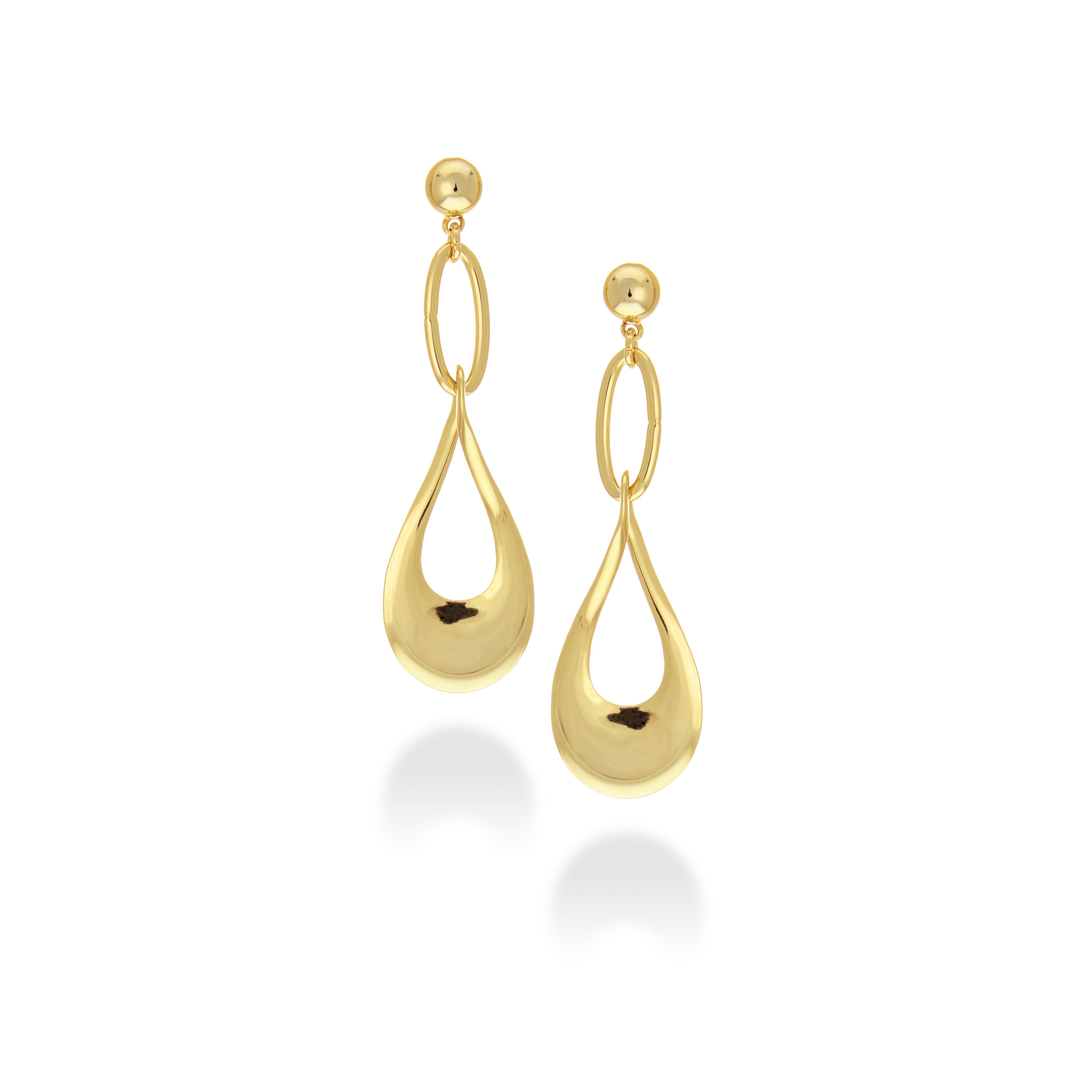 Pendientes acabados en oro amarillo 18K - Nkara
