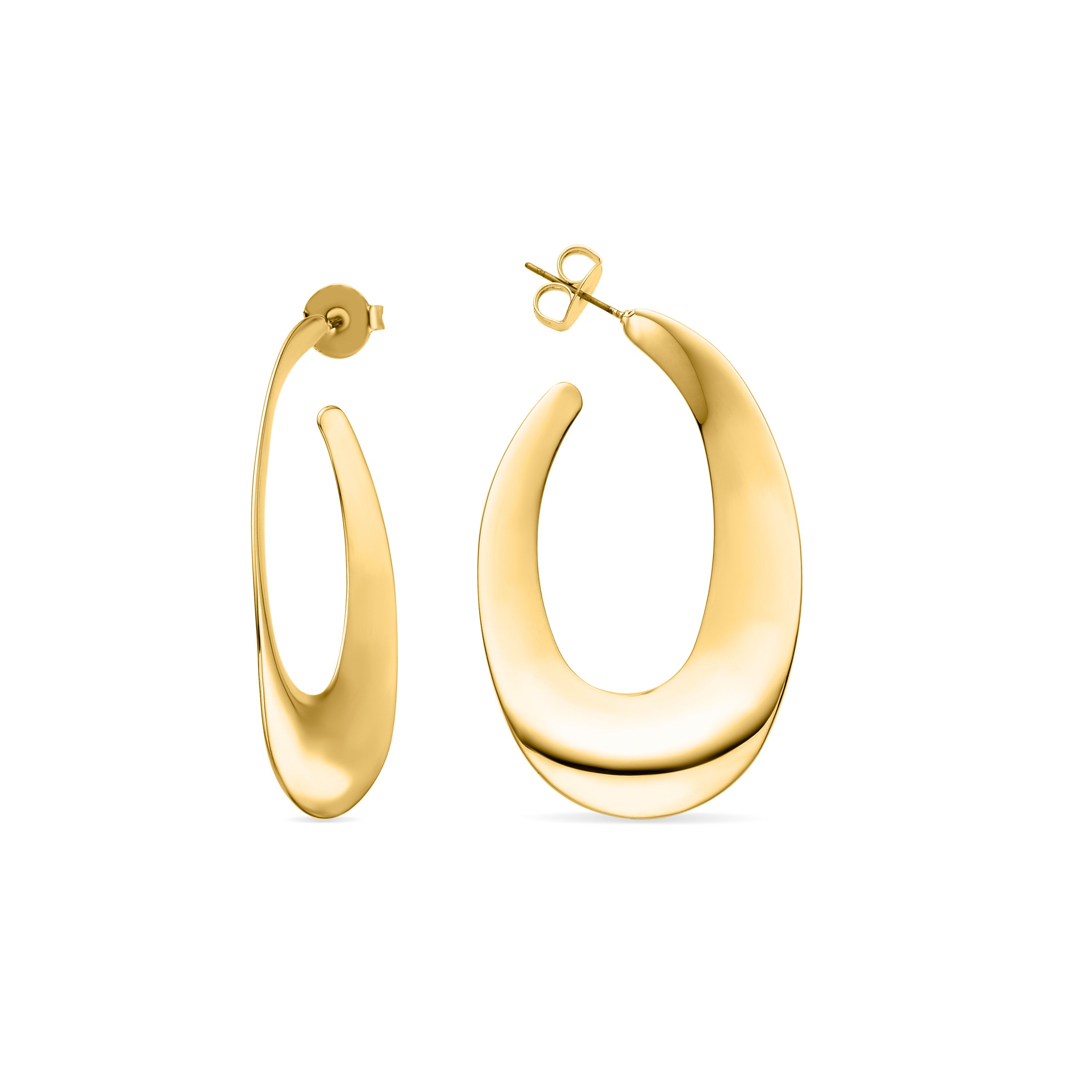 Pendientes acabados en oro amarillo 18K - Saifga