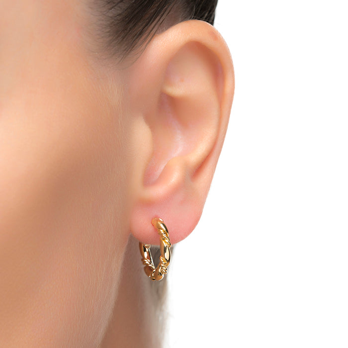 Pendientes acabados en oro amarillo 18K - Phiaken