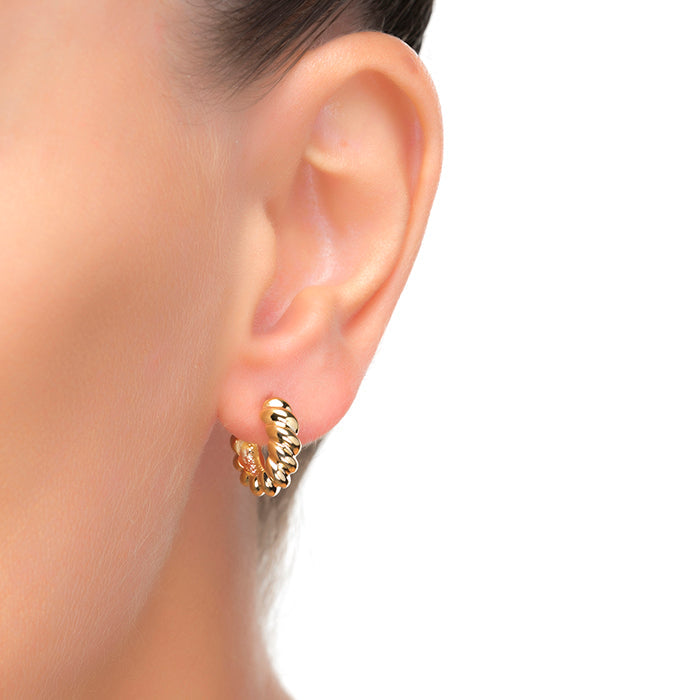 Pendientes acabados en oro amarillo 18K - Tomven