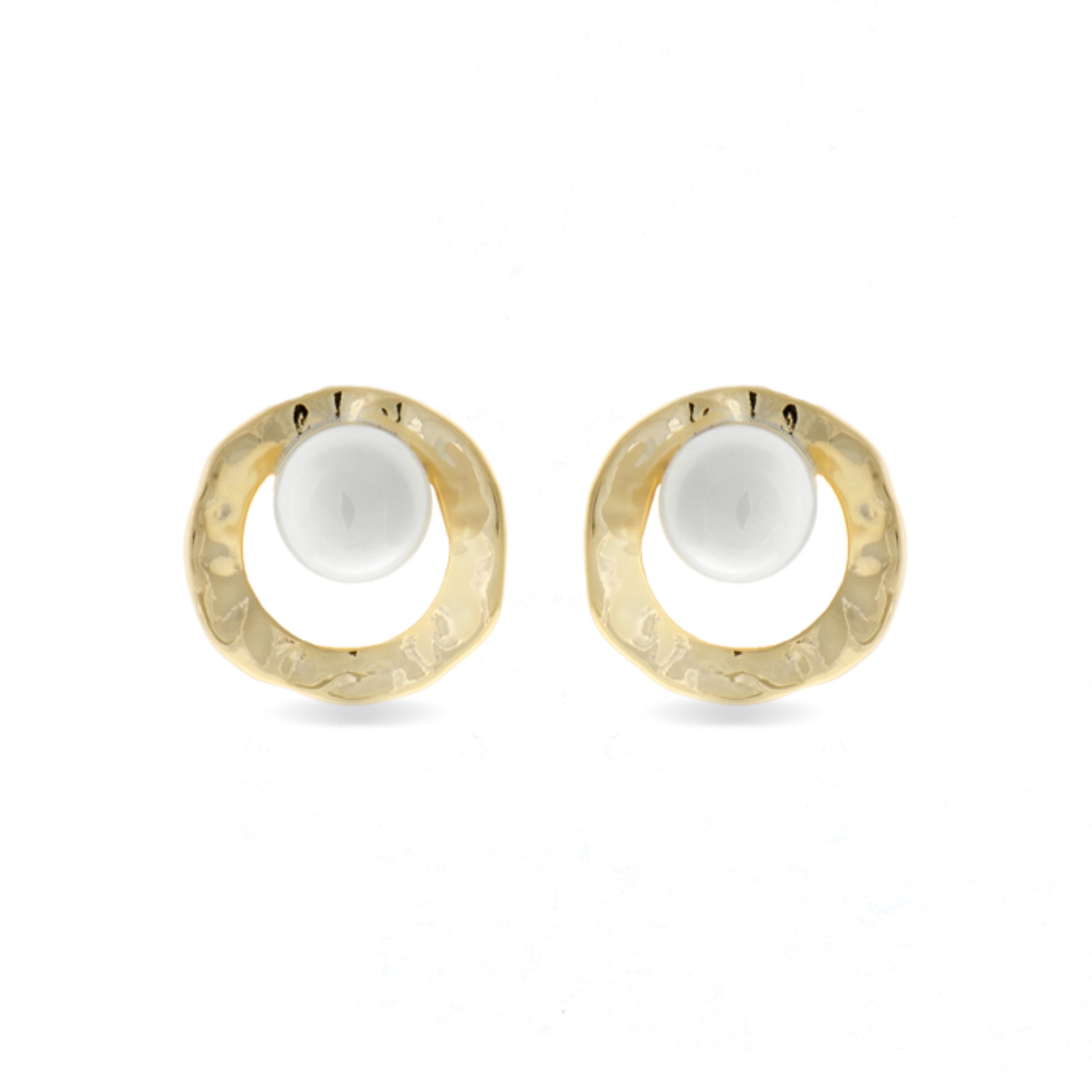 Pendientes acabados en oro amarillo 18K - Jaya