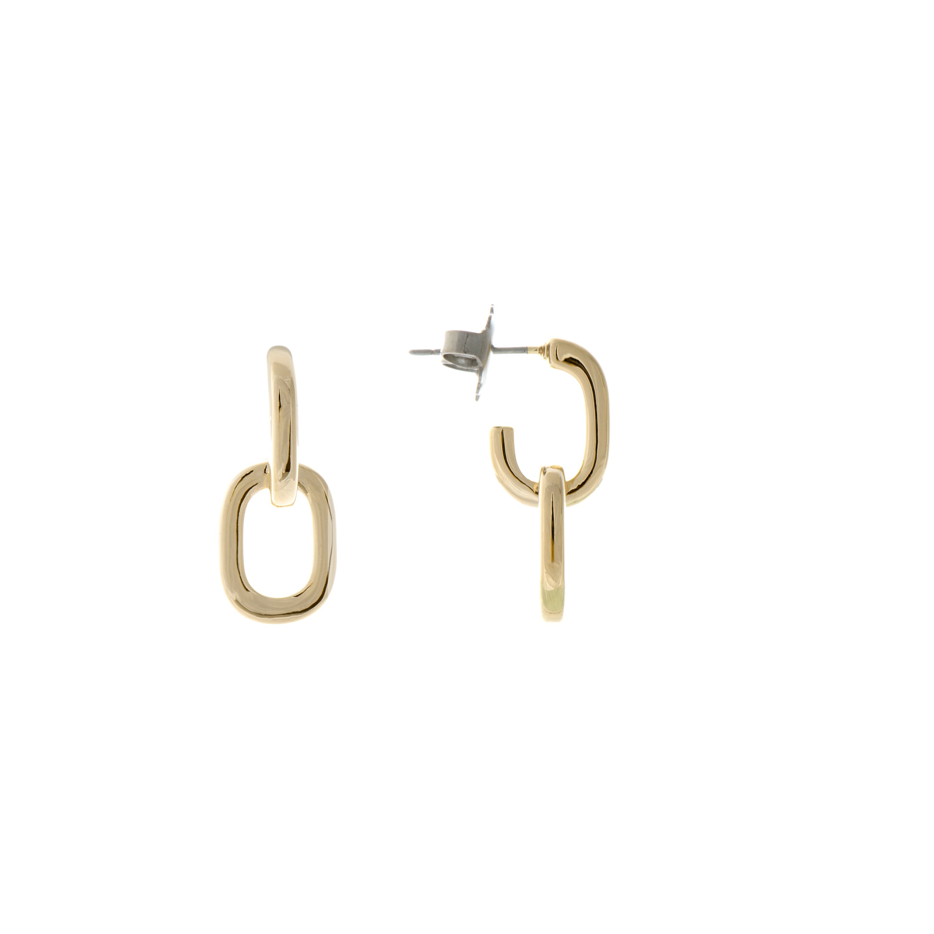 Pendientes acabados en oro amarillo 18K - Khihu