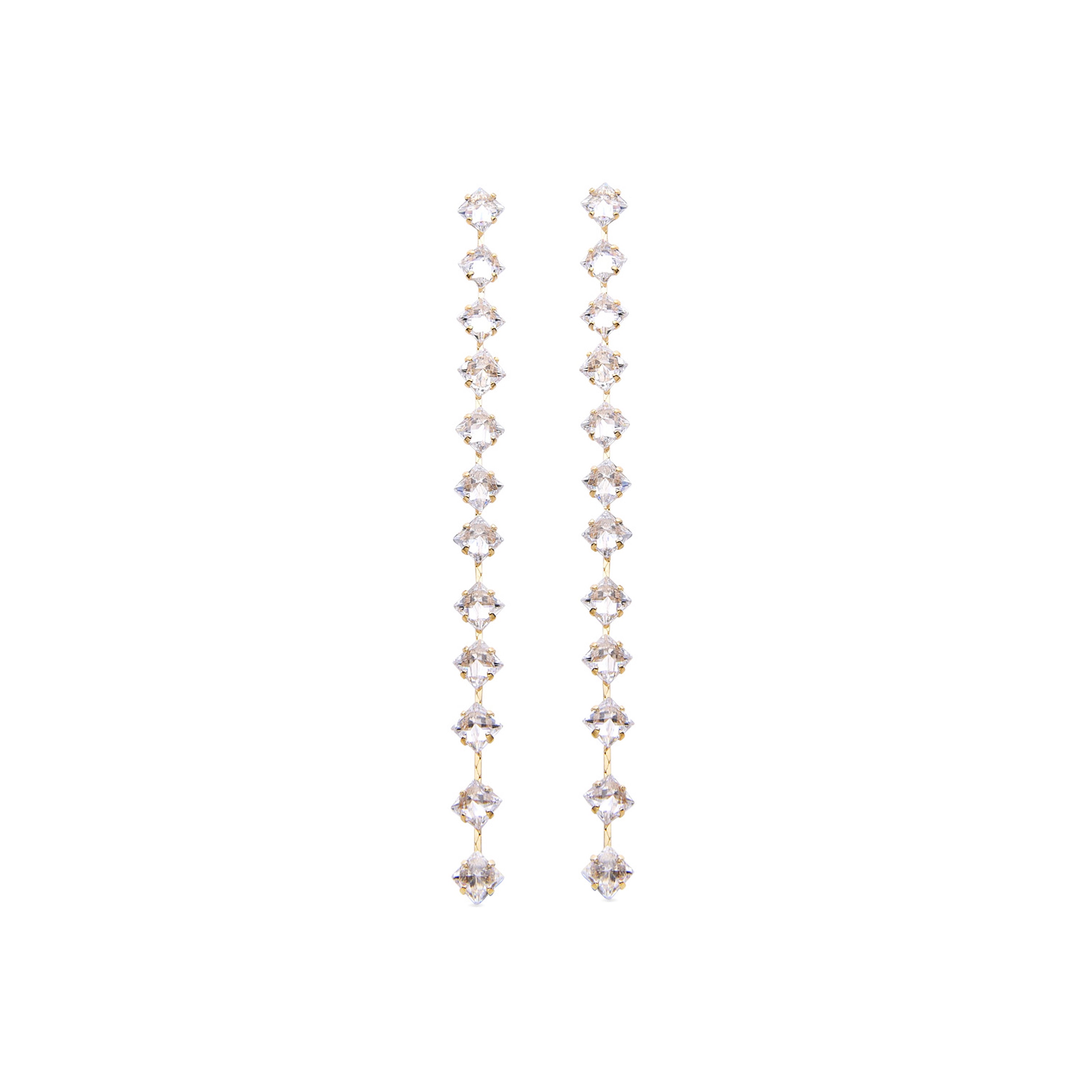 Pendientes de Circonita Brillante acabados en oro amarillo 18K - Mekmi