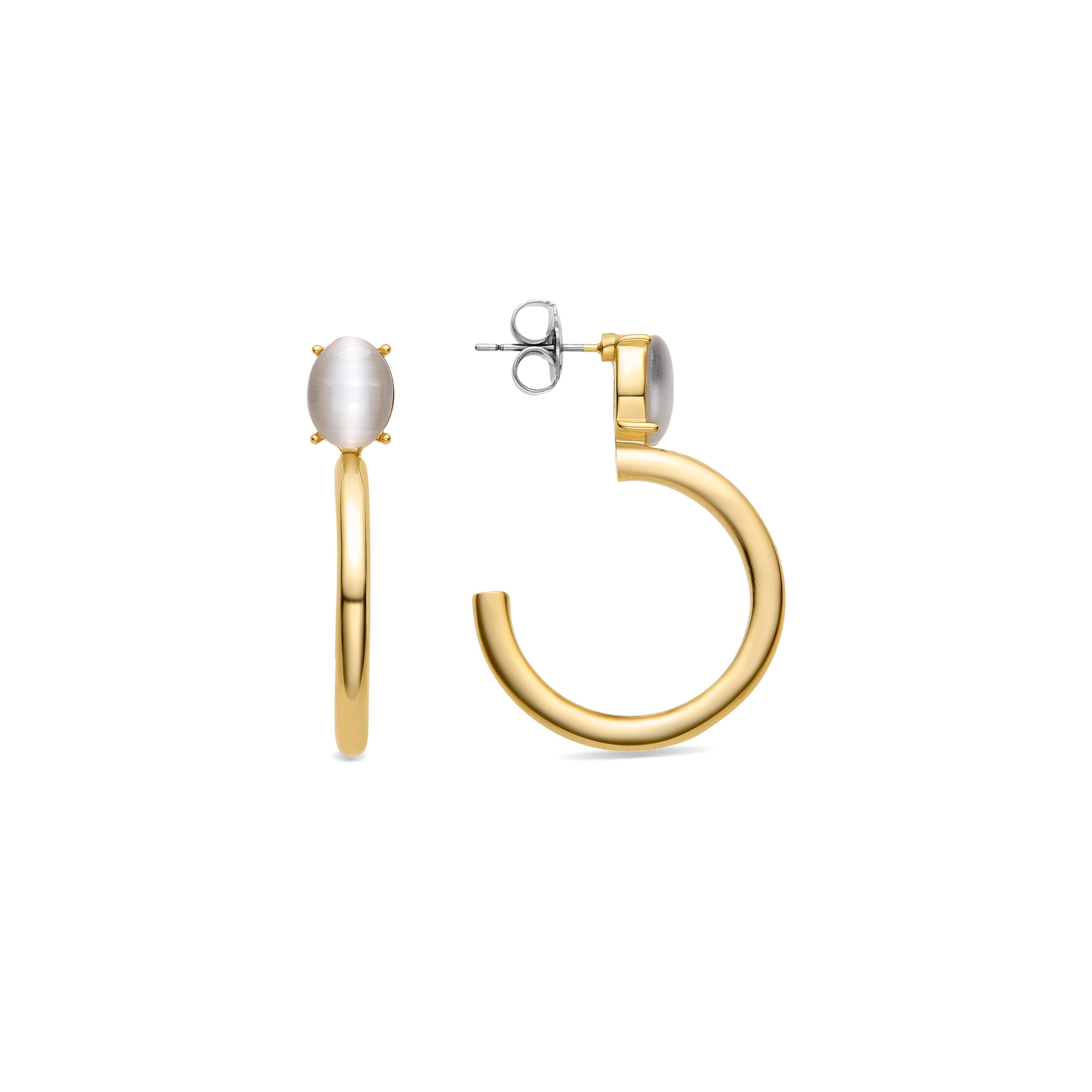 Pendientes acabados en oro amarillo 18K - Andoc