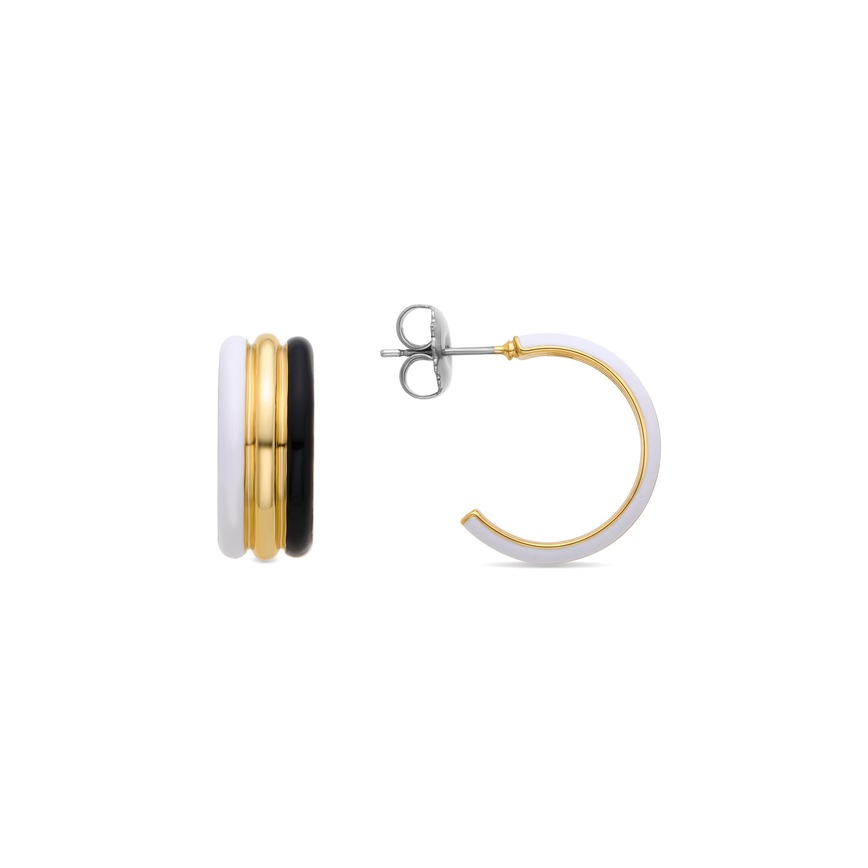 Pendientes acabados en oro amarillo 18K - Mibub