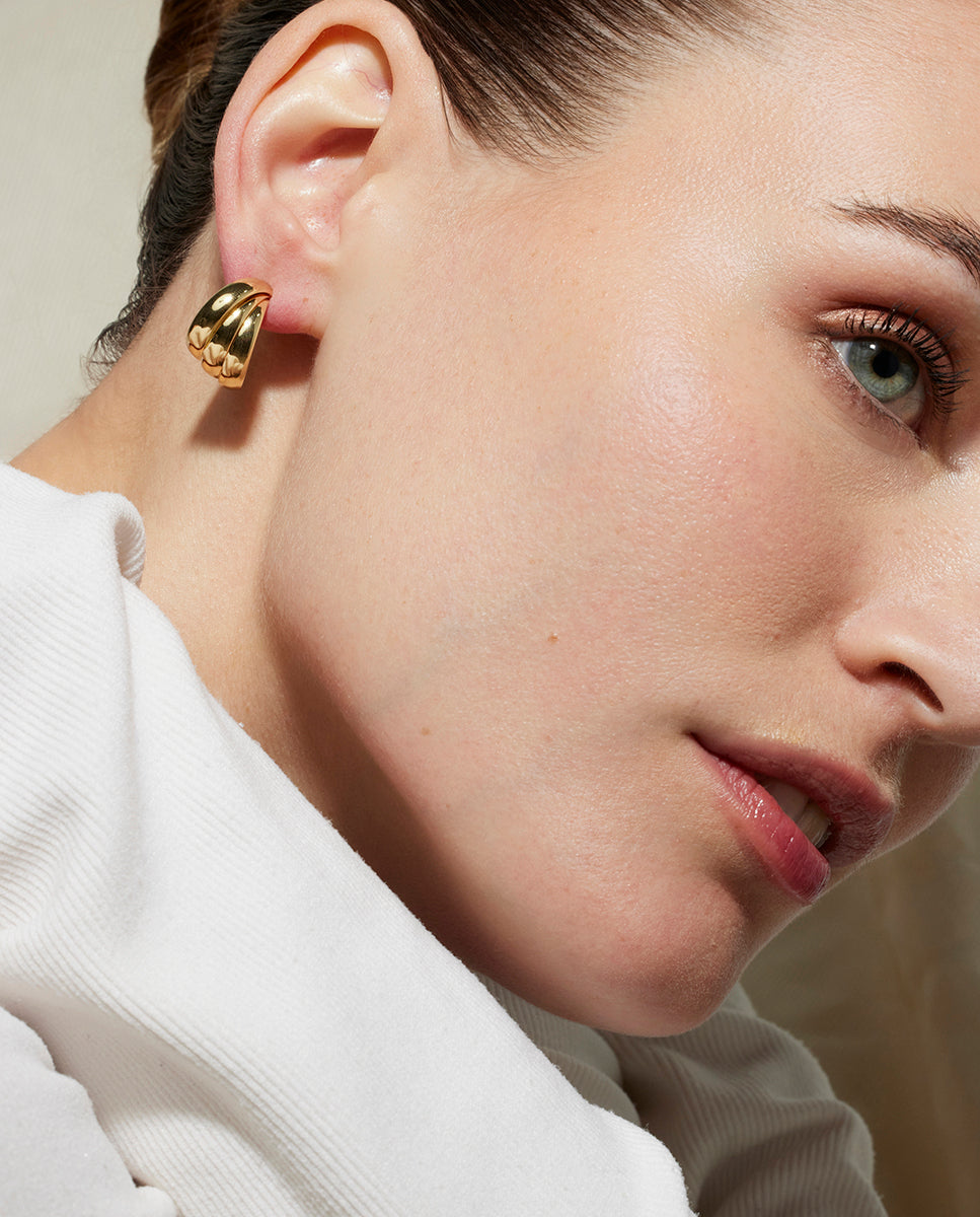 Pendientes acabado oro 18K - Abeth