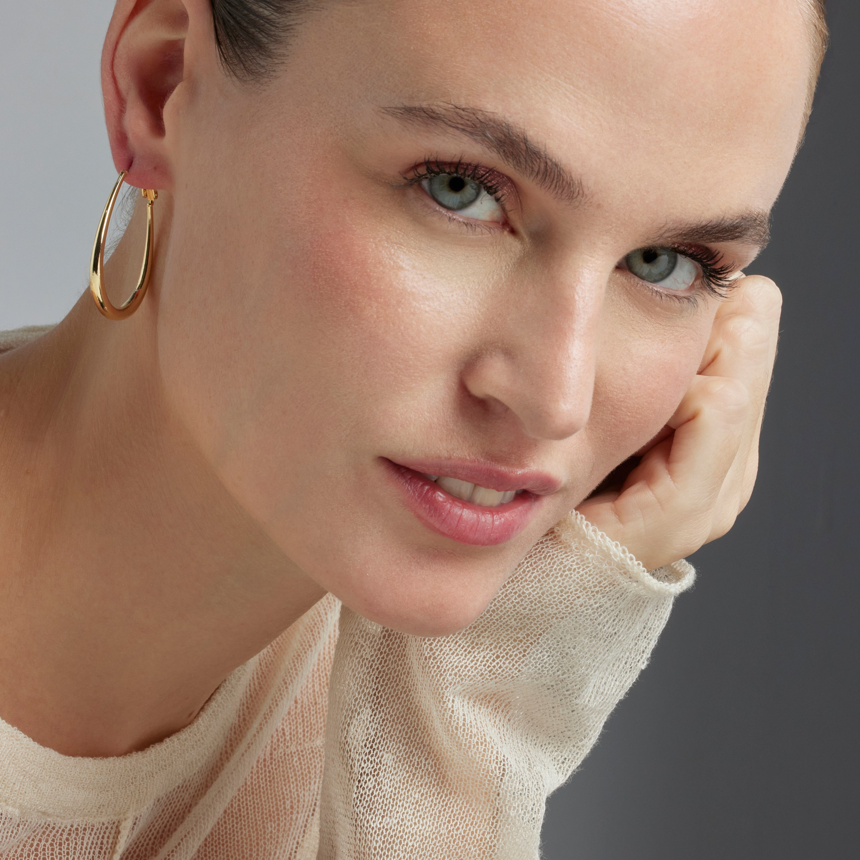 Pendientes acabado oro 18K - Babo