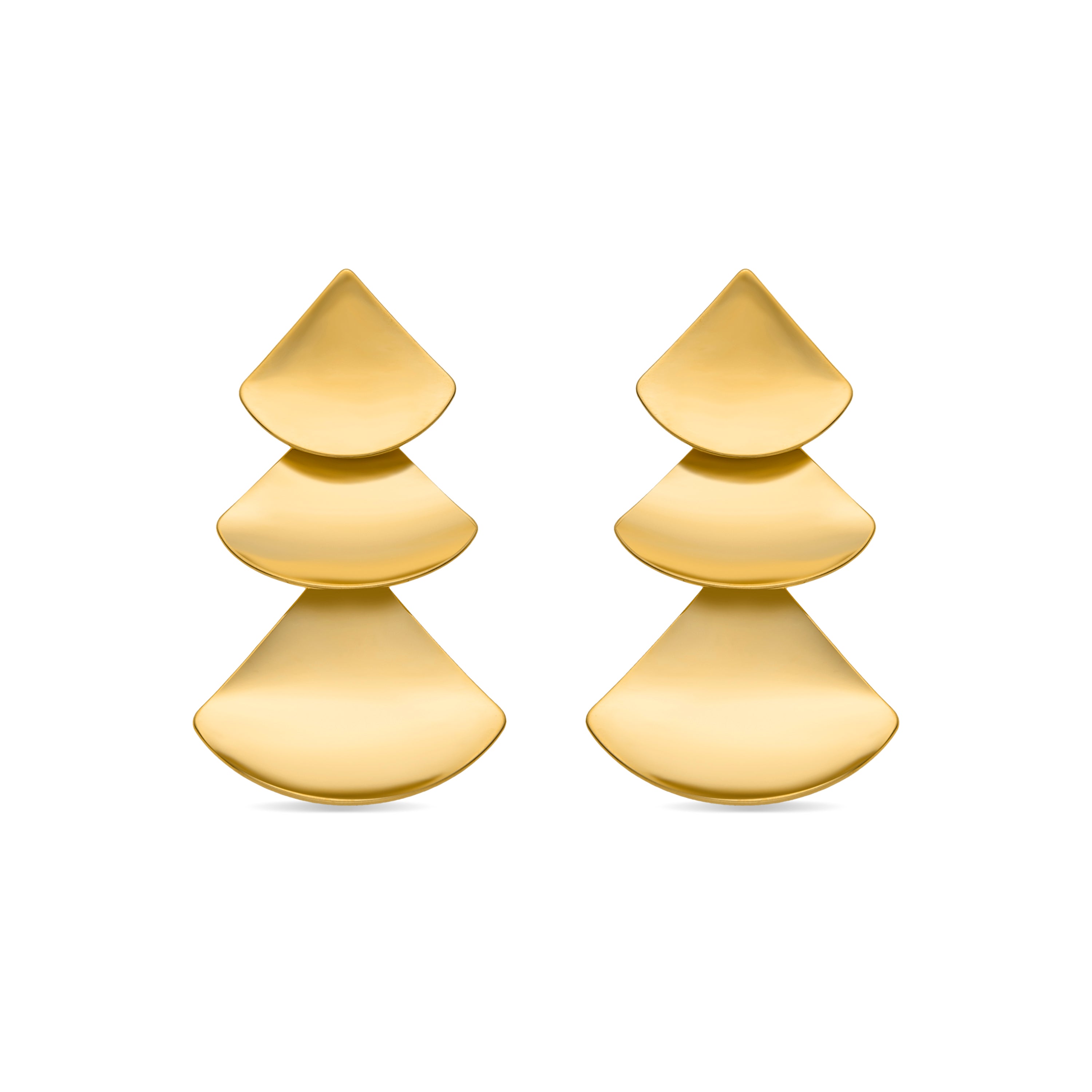 Pendientes acabado oro 18k - Lyoda