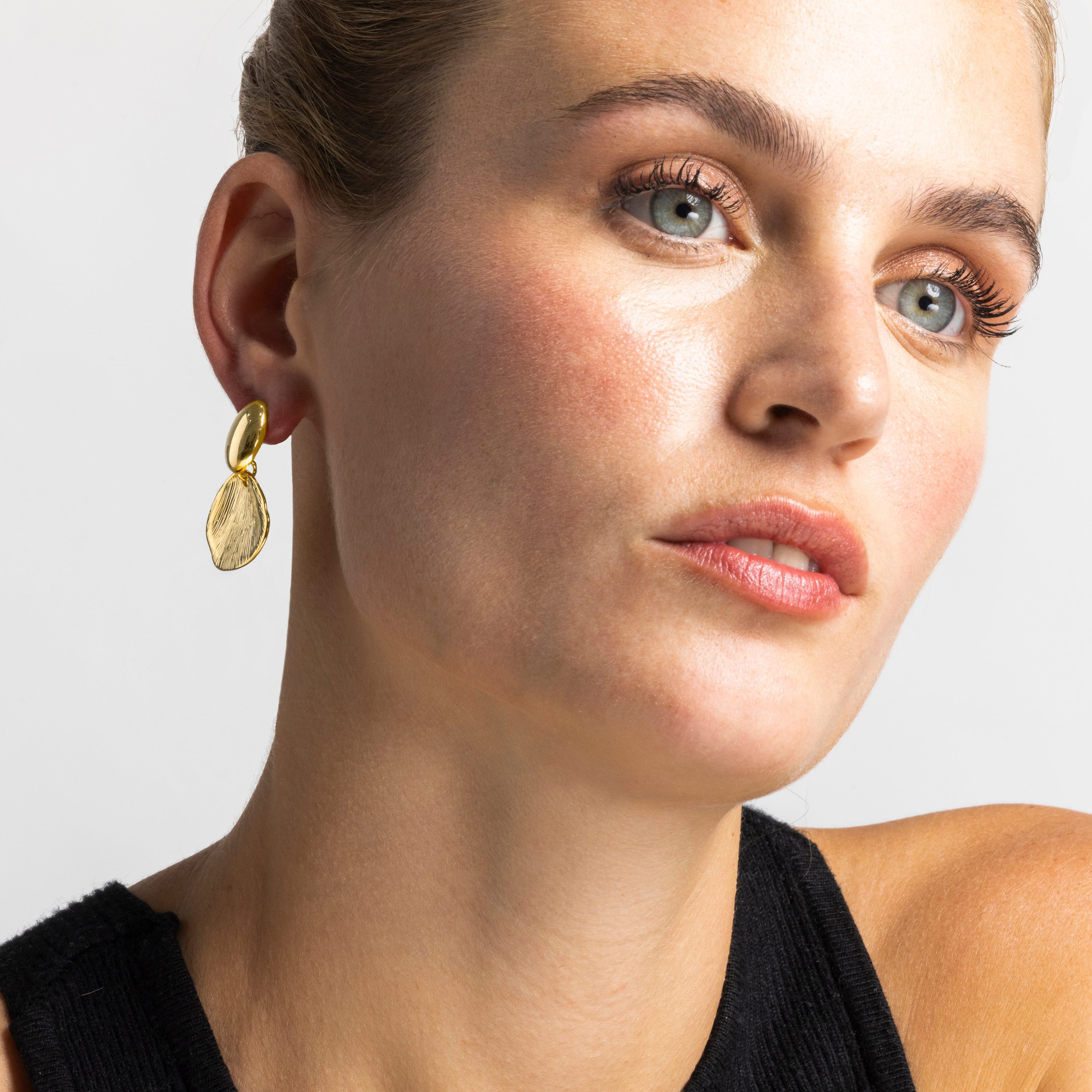 Pendientes acabado oro 18k - Ondex