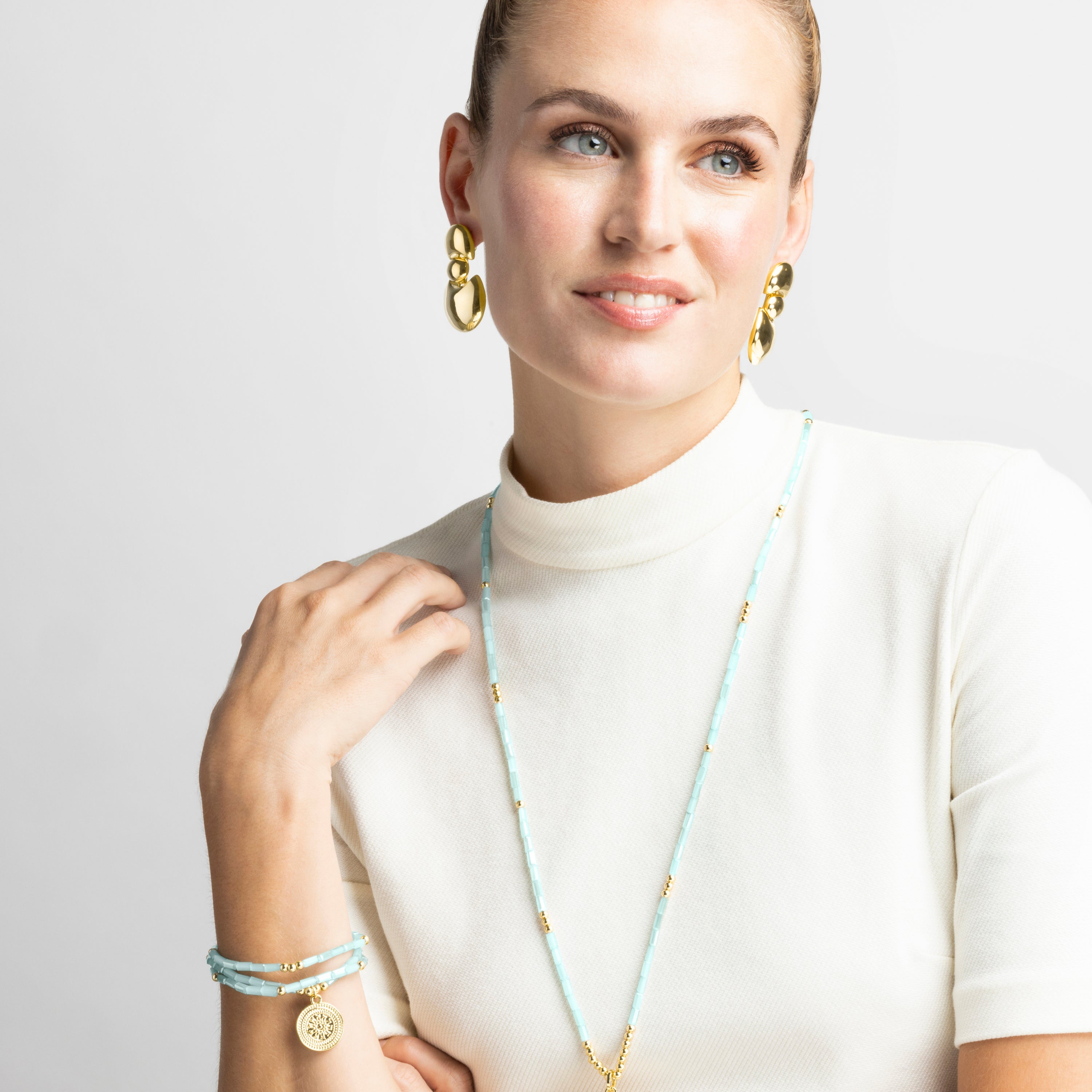 Pendientes acabado oro 18k - Shax