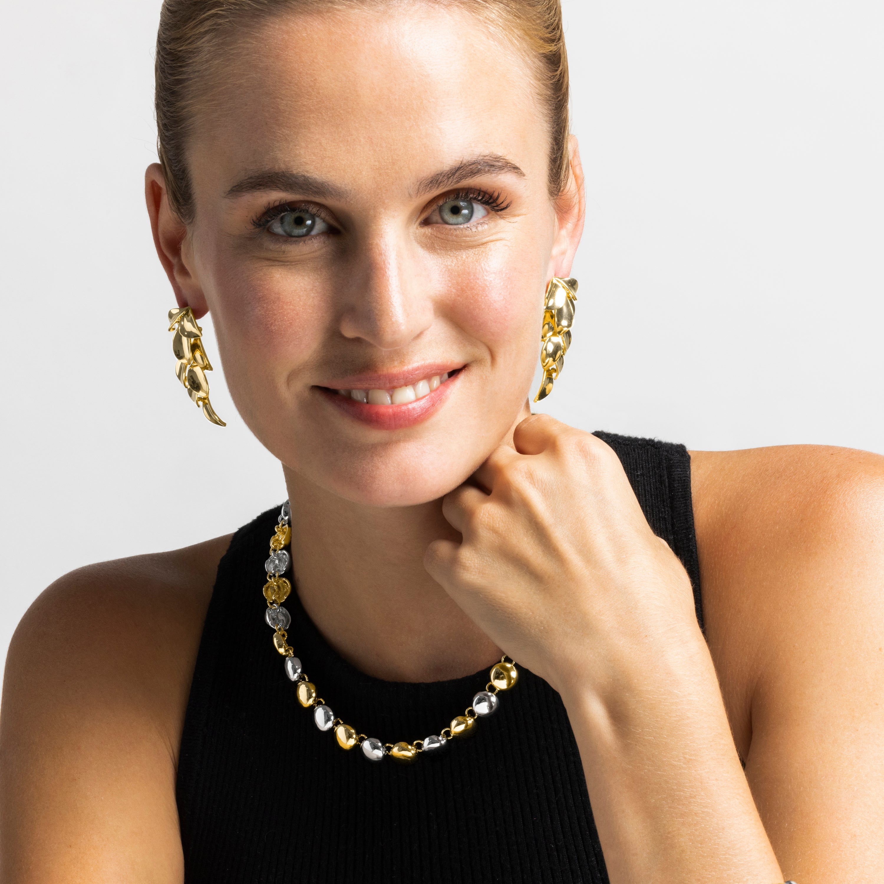 Pendientes acabado oro 18k - Nafir