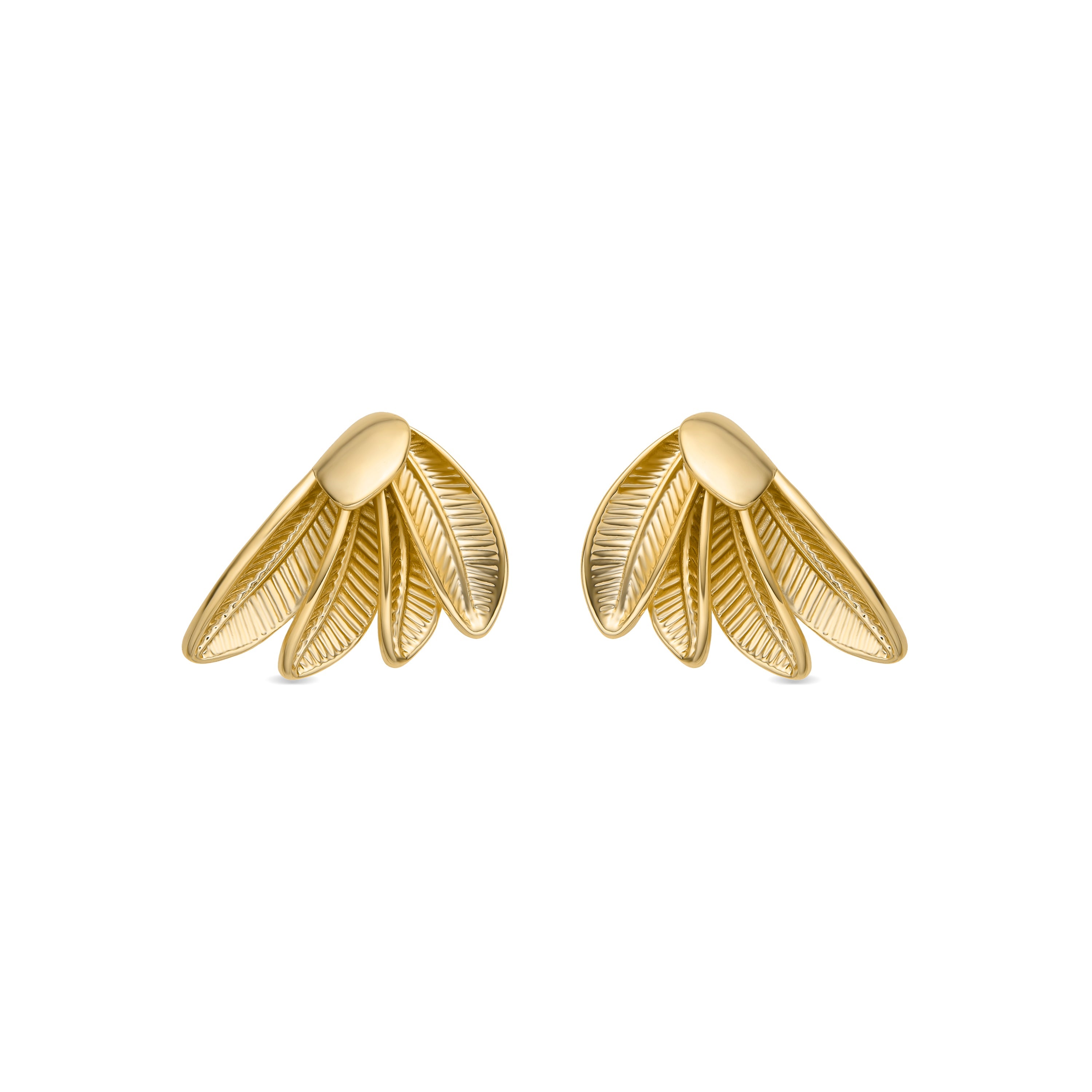 Pendientes acabado oro 18k - Otlya