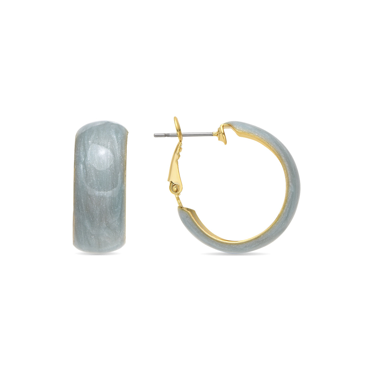 Pendientes Haiss de Lacado Azul acabado oro amarillo de 18k