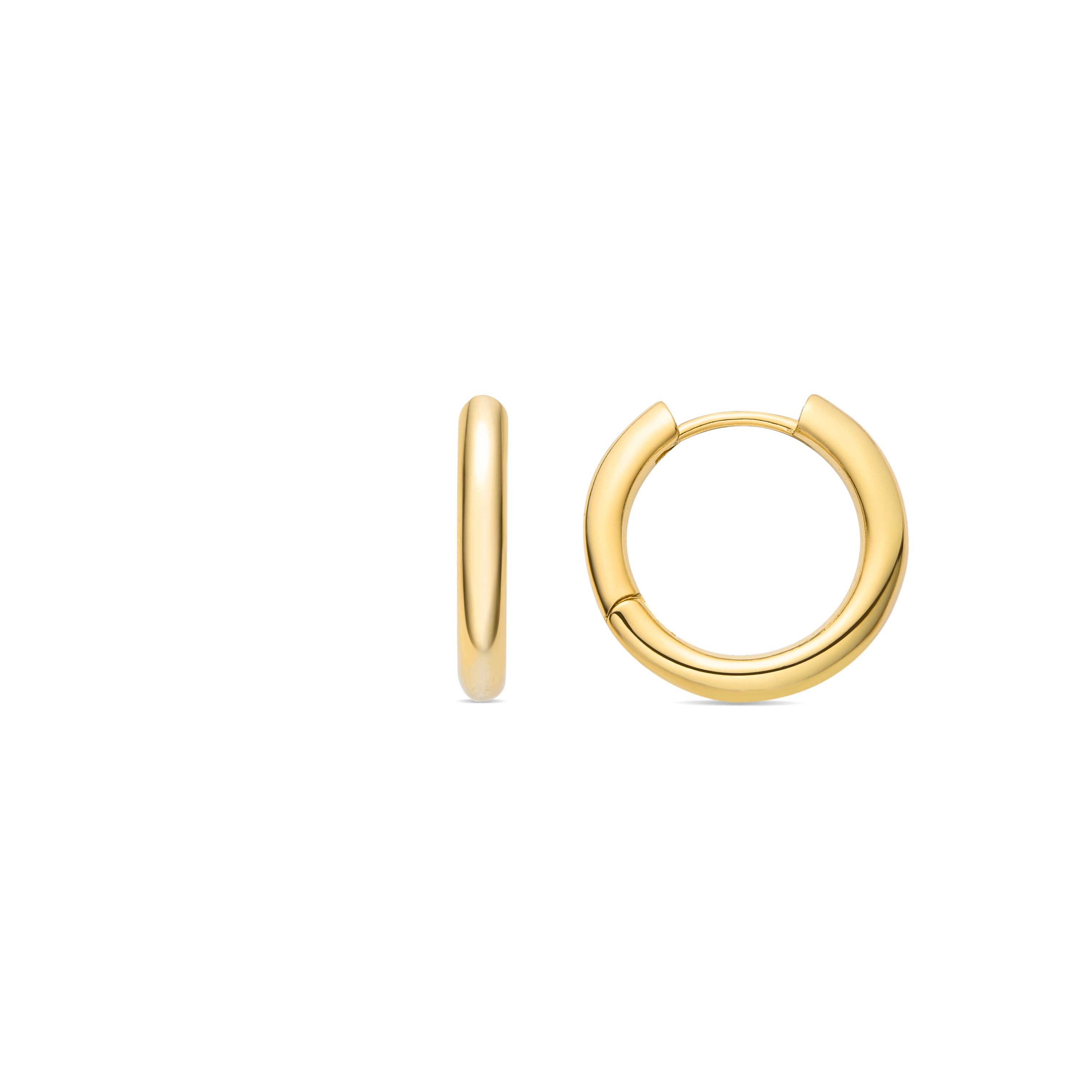 Pendientes de Circonita Brillante acabados en oro amarillo 18K - Kuye