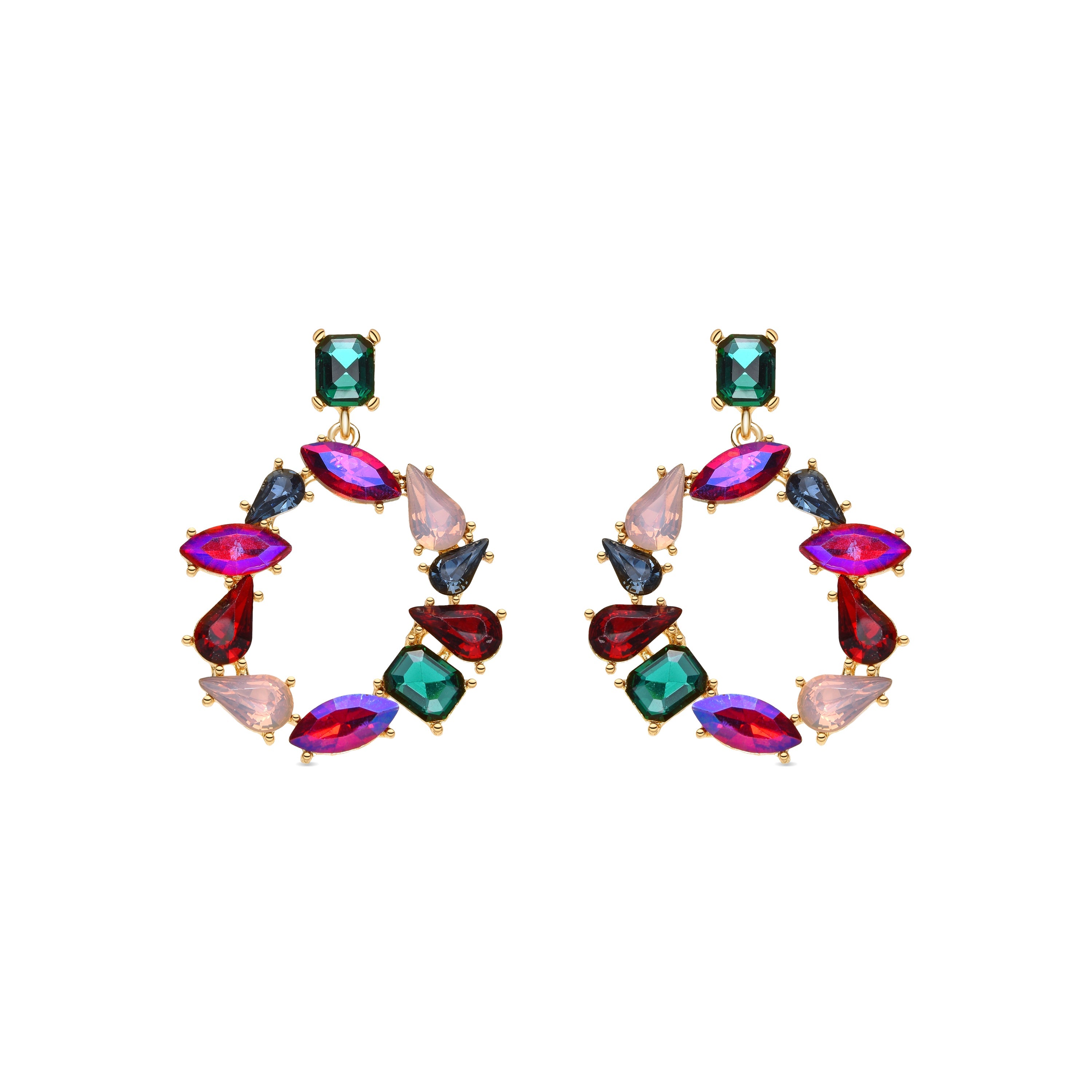 Pendientes Moken acabado oro 18k