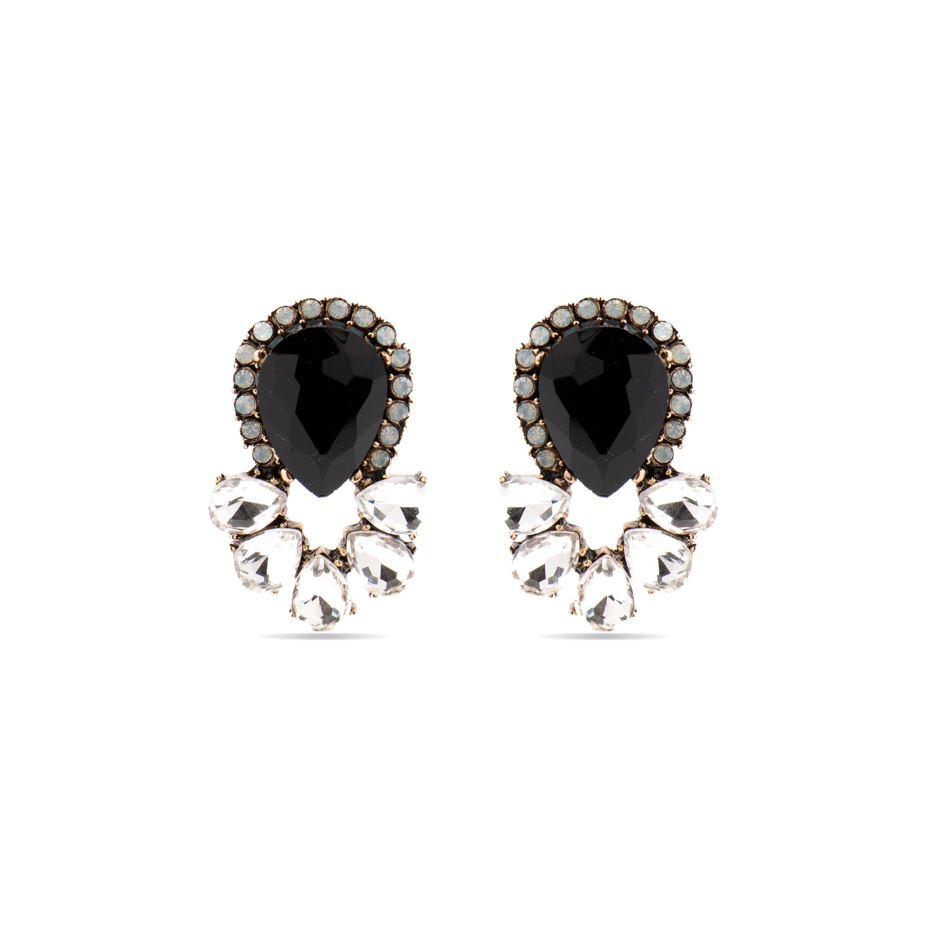 Boucles d'oreilles en cristal multicolore finition or 18k - Likore