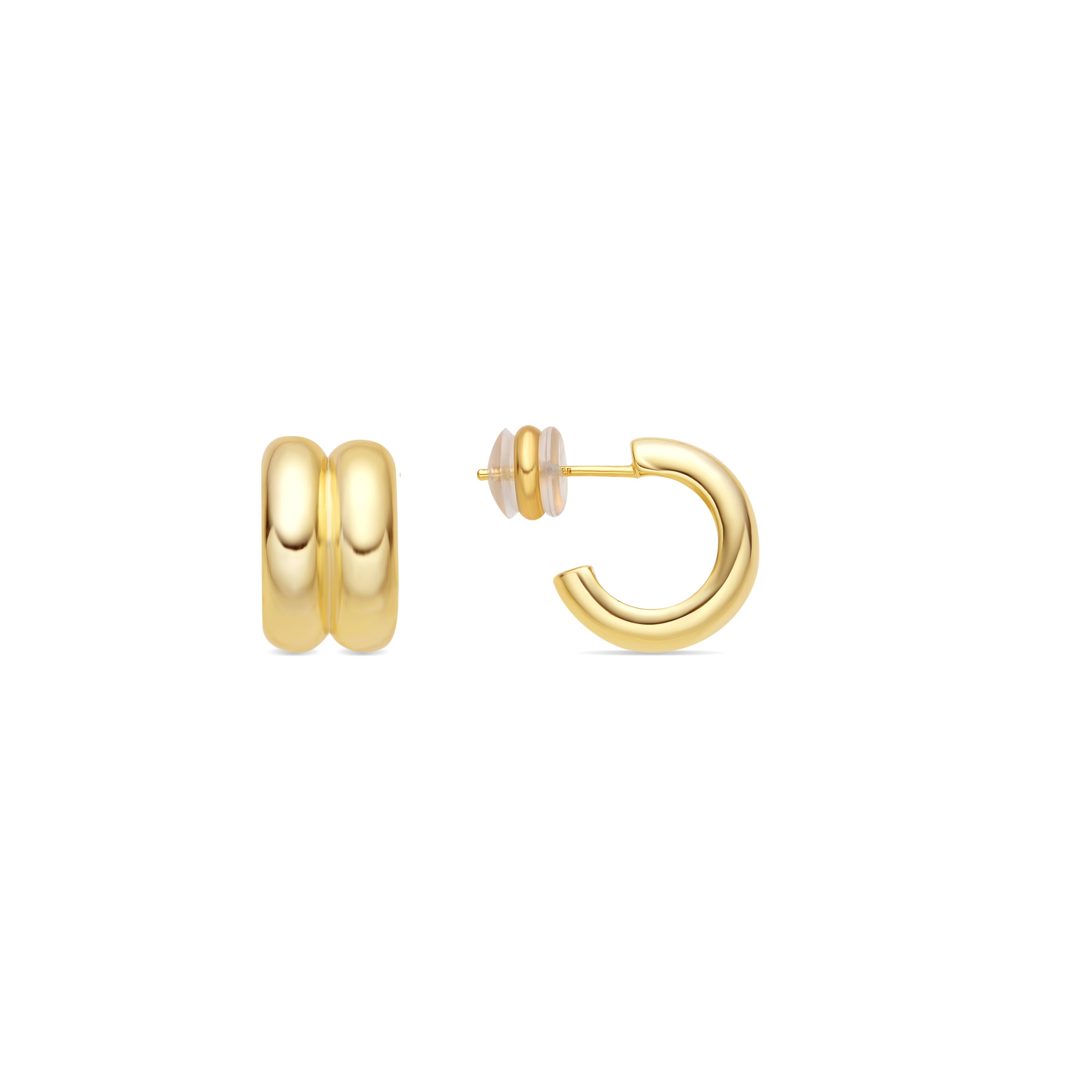 Pendientes acabado oro amarillo de 18k - Tudfu