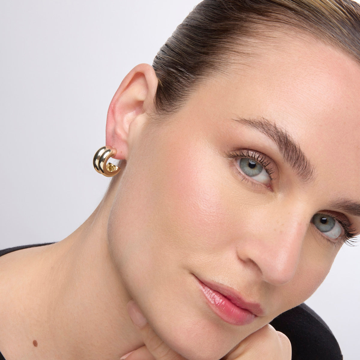 Pendientes acabado oro amarillo de 18k - Tudfu