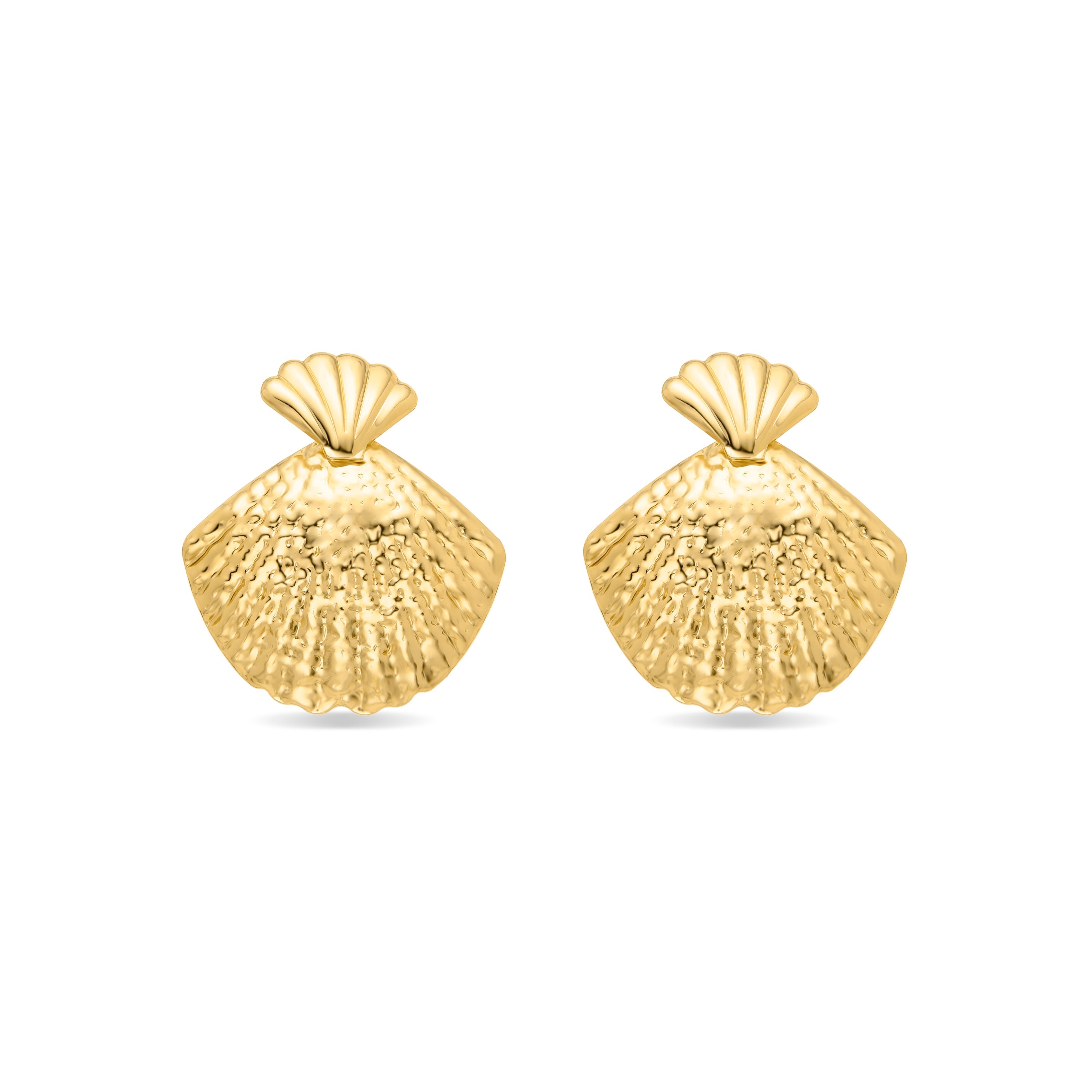 Pendientes acabados en oro amarillo 18K - Hovia