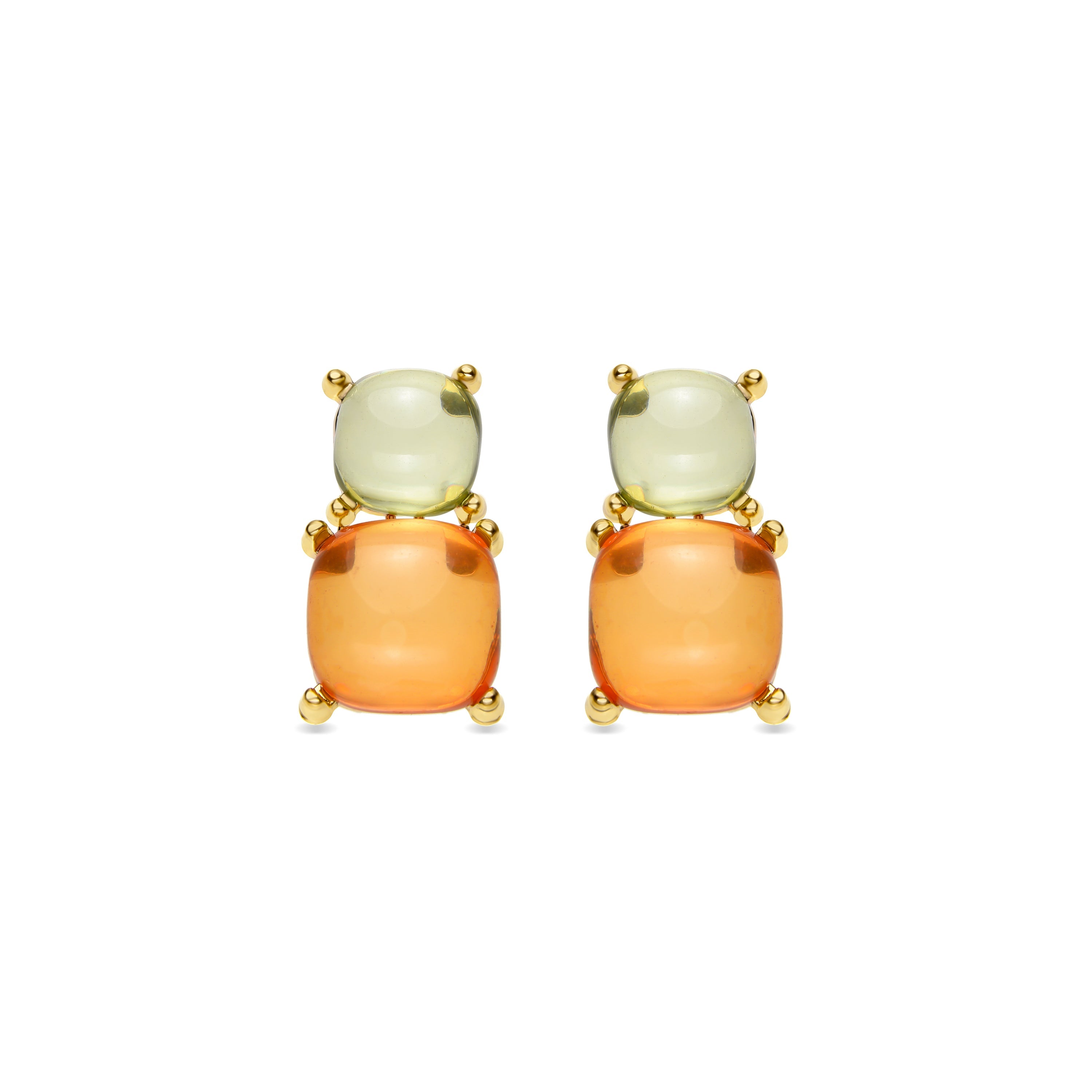Pendientes de Cristal Multicolor acabados en oro amarillo 18K - Tosab