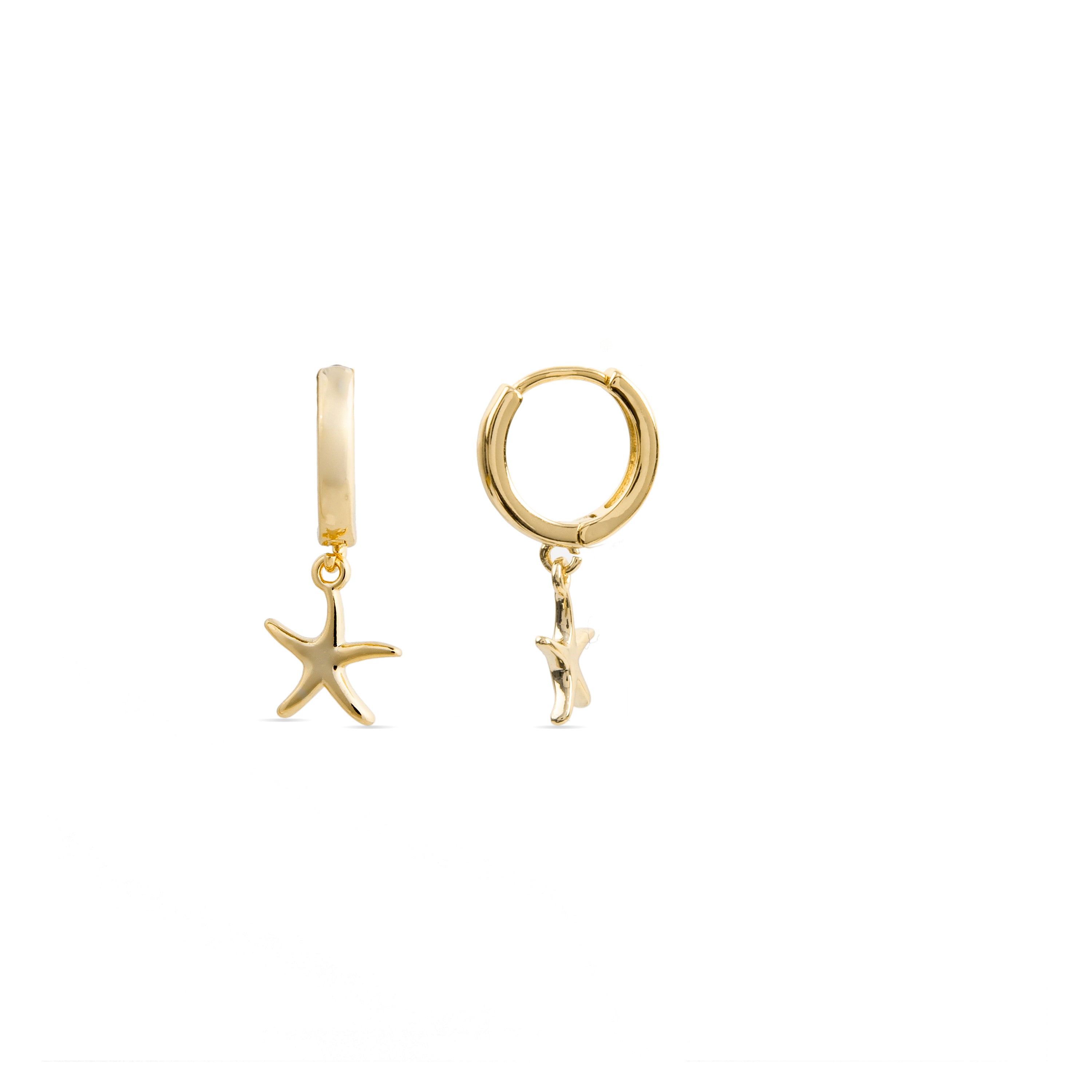 Pendientes acabados en oro amarillo 18K - Ashir