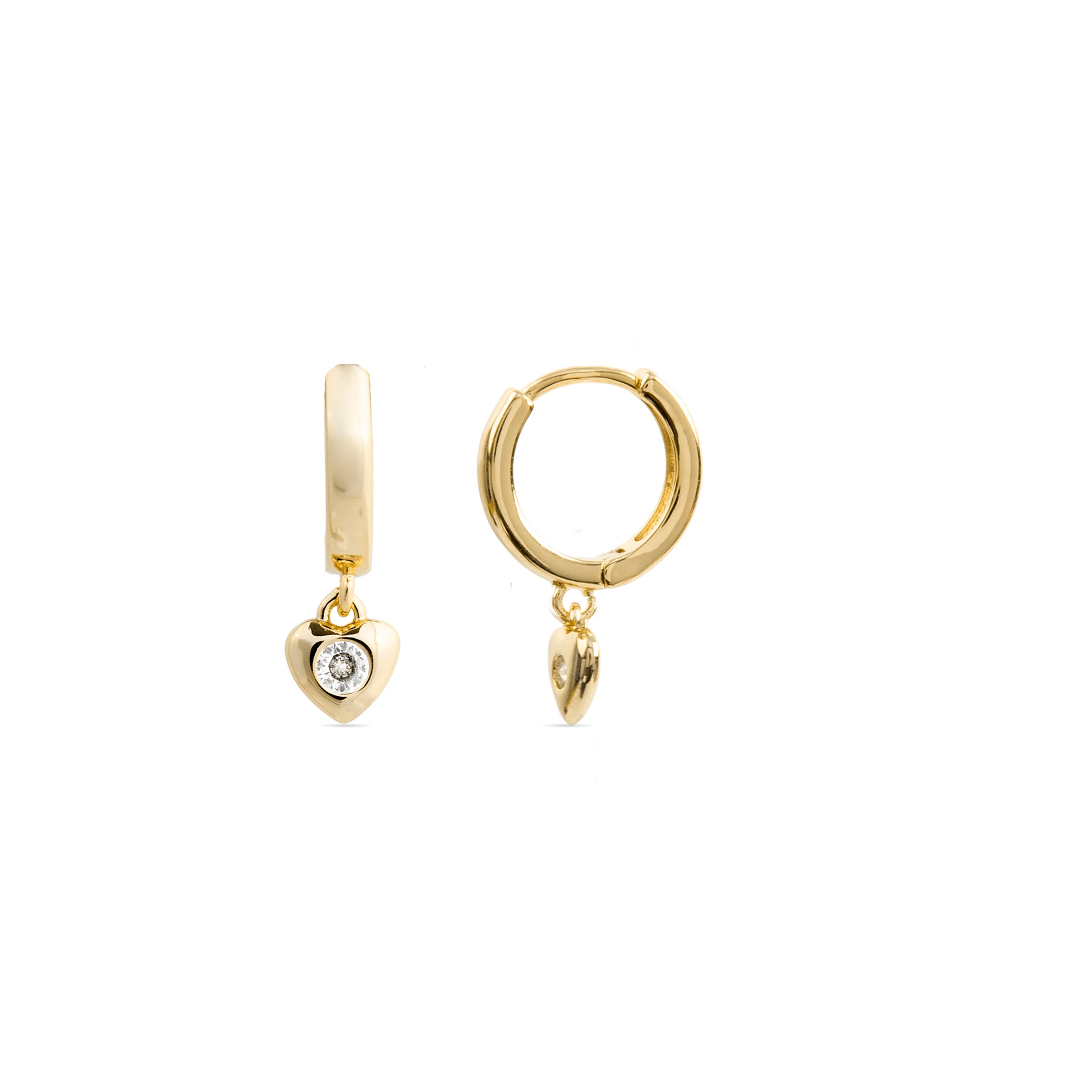 Pendientes de Circonita Brillante acabados en oro amarillo 18K - Award