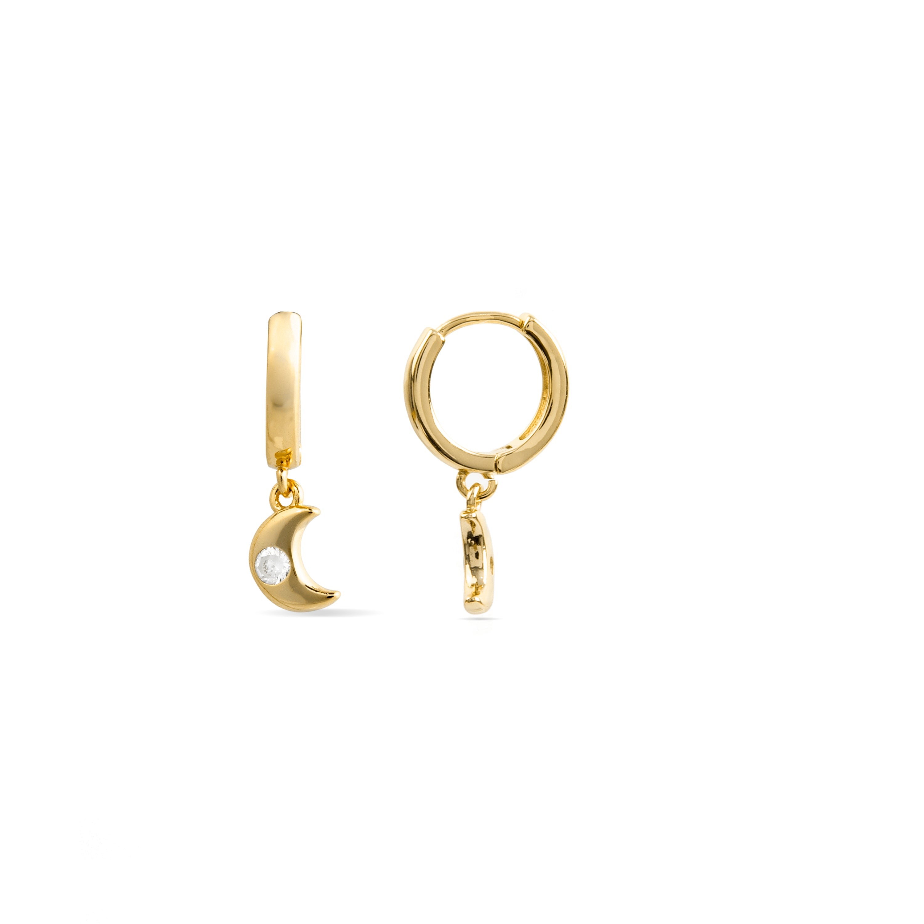 Pendientes de Circonita Brillante acabados en oro amarillo 18K - Nekiel