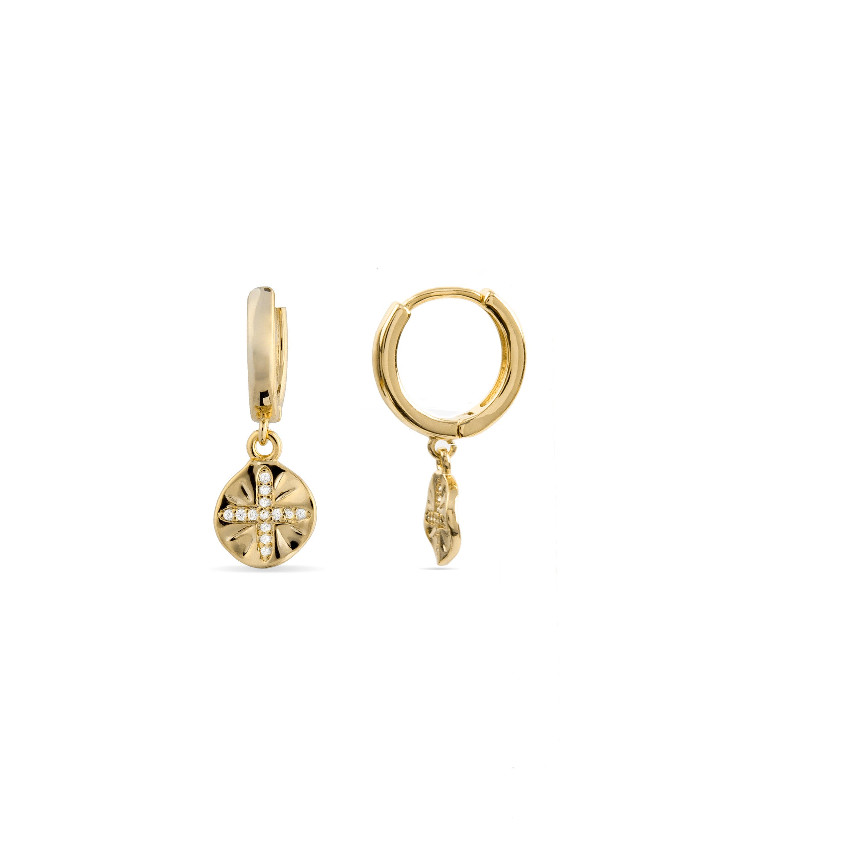 Pendientes de Circonita Brillante acabados en oro amarillo 18K - Topro